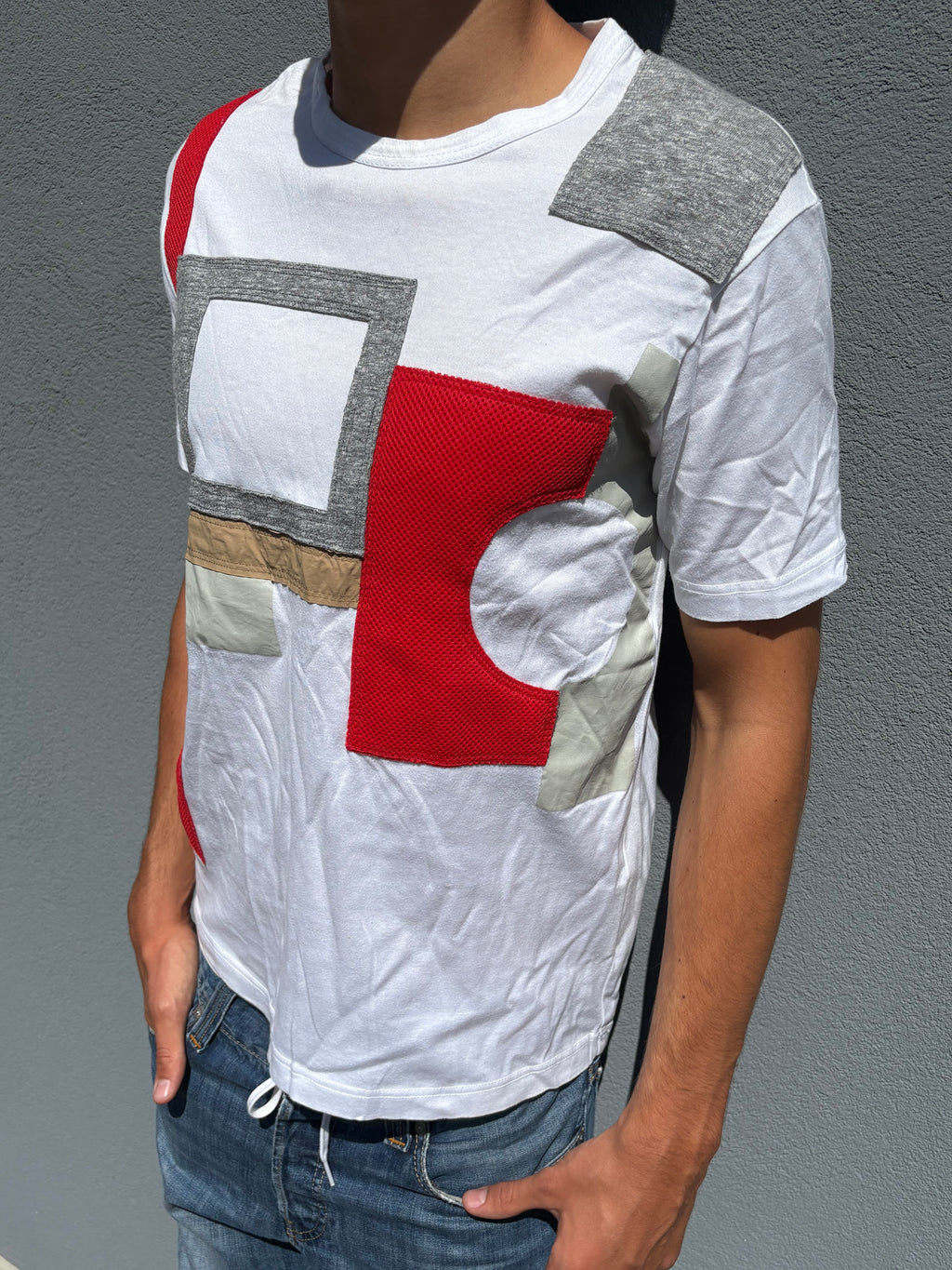 Junya watanabe AW11 patched t shirt white
