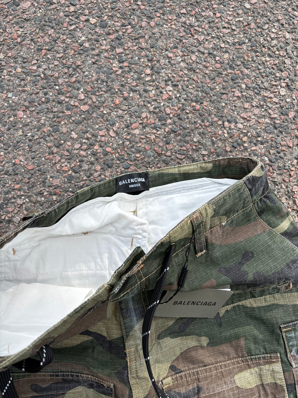 Balenciaga washed Camo cargo pants