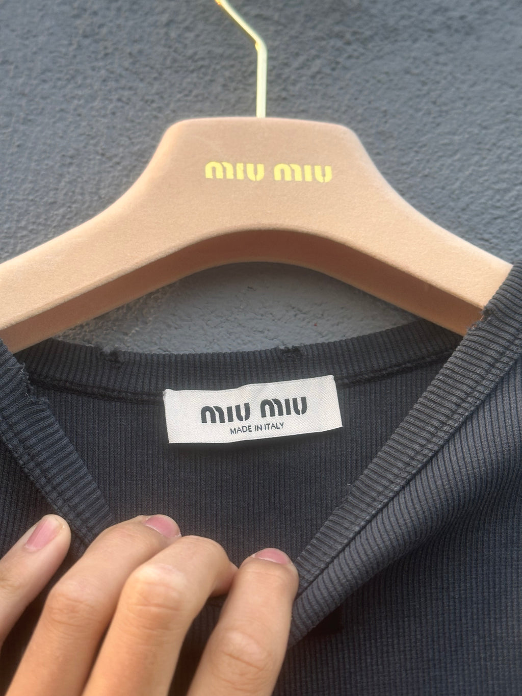 Miu miu gray S/S top 2023