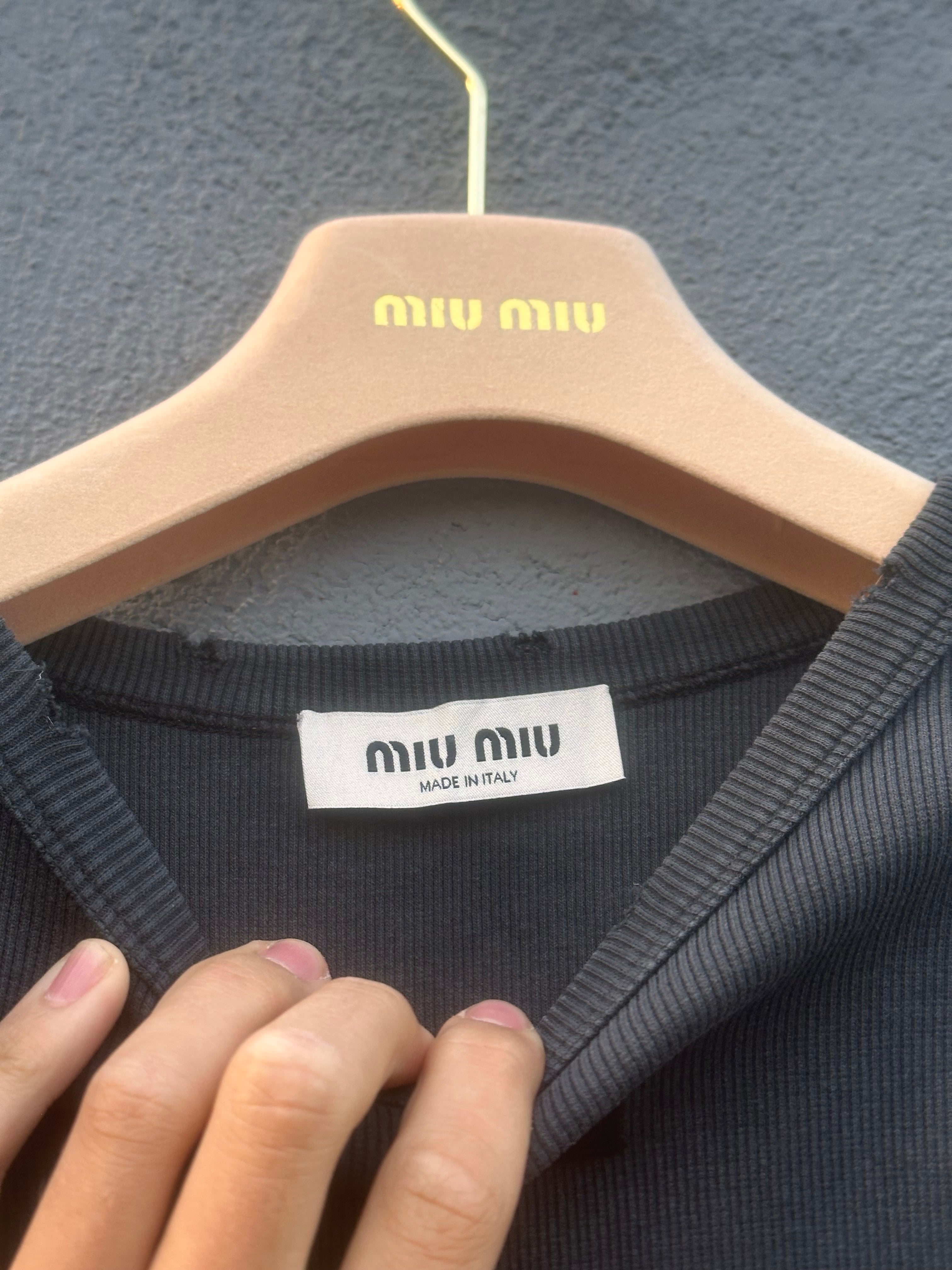 Miu miu gray S/S top 2023