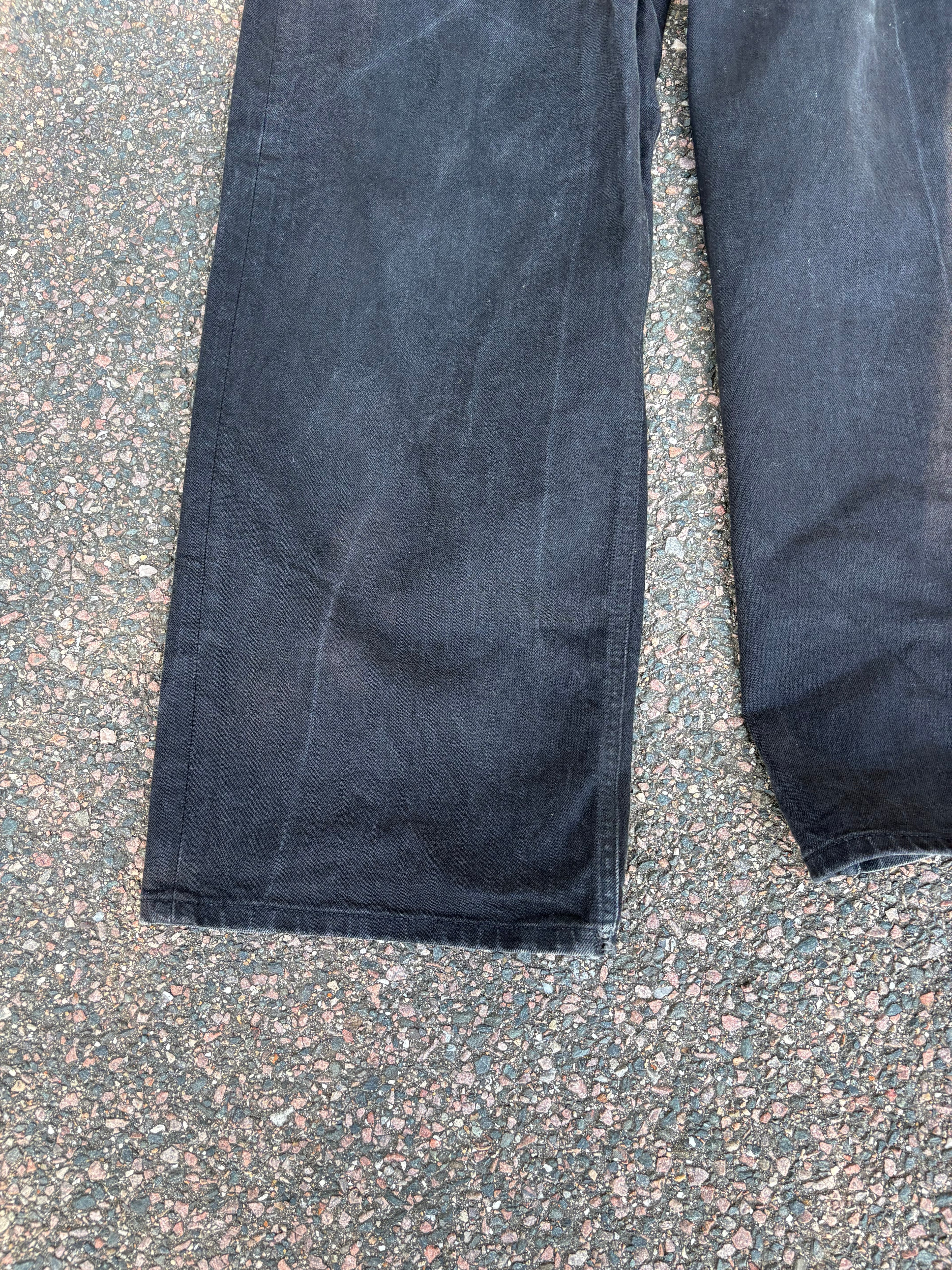 Vintage faded Wide fit bootcut pants black