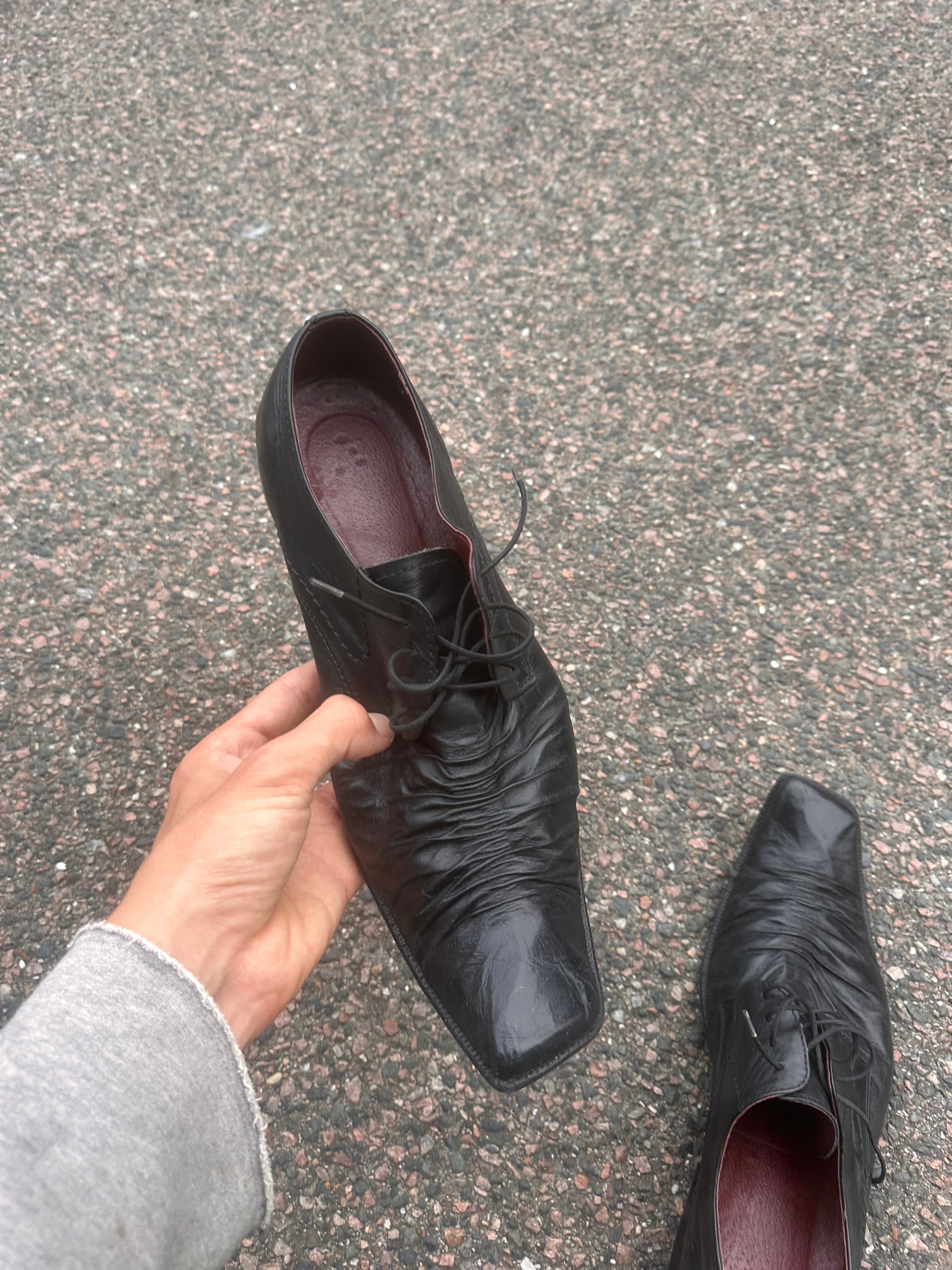 Lanetti Italian black leather shoes