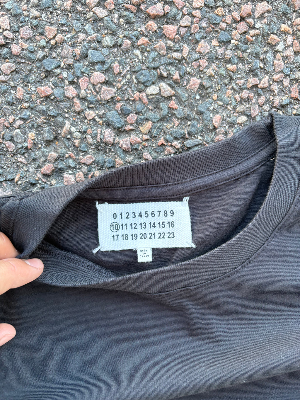 Plain black maison margiela tee