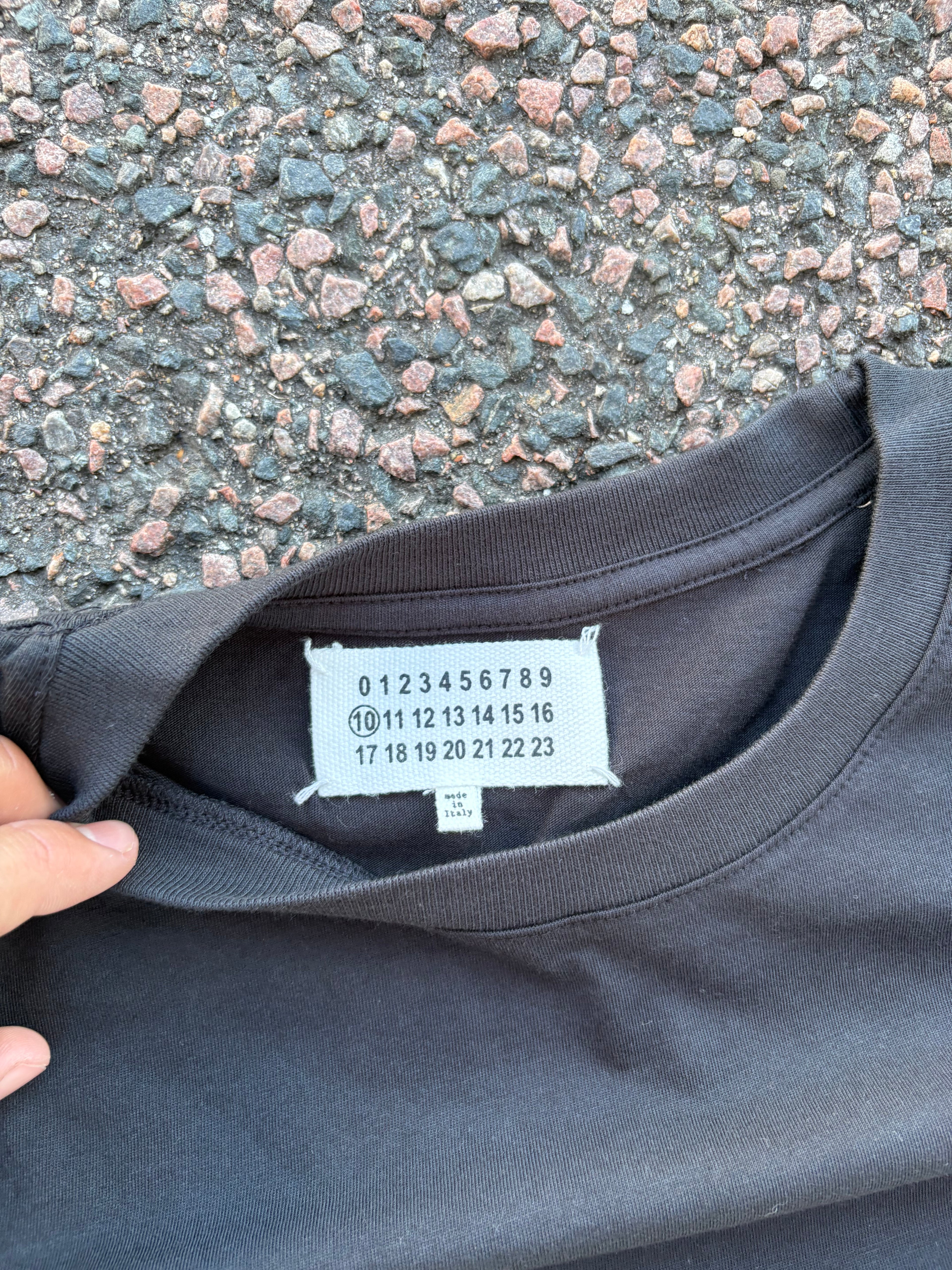 Plain black maison margiela tee