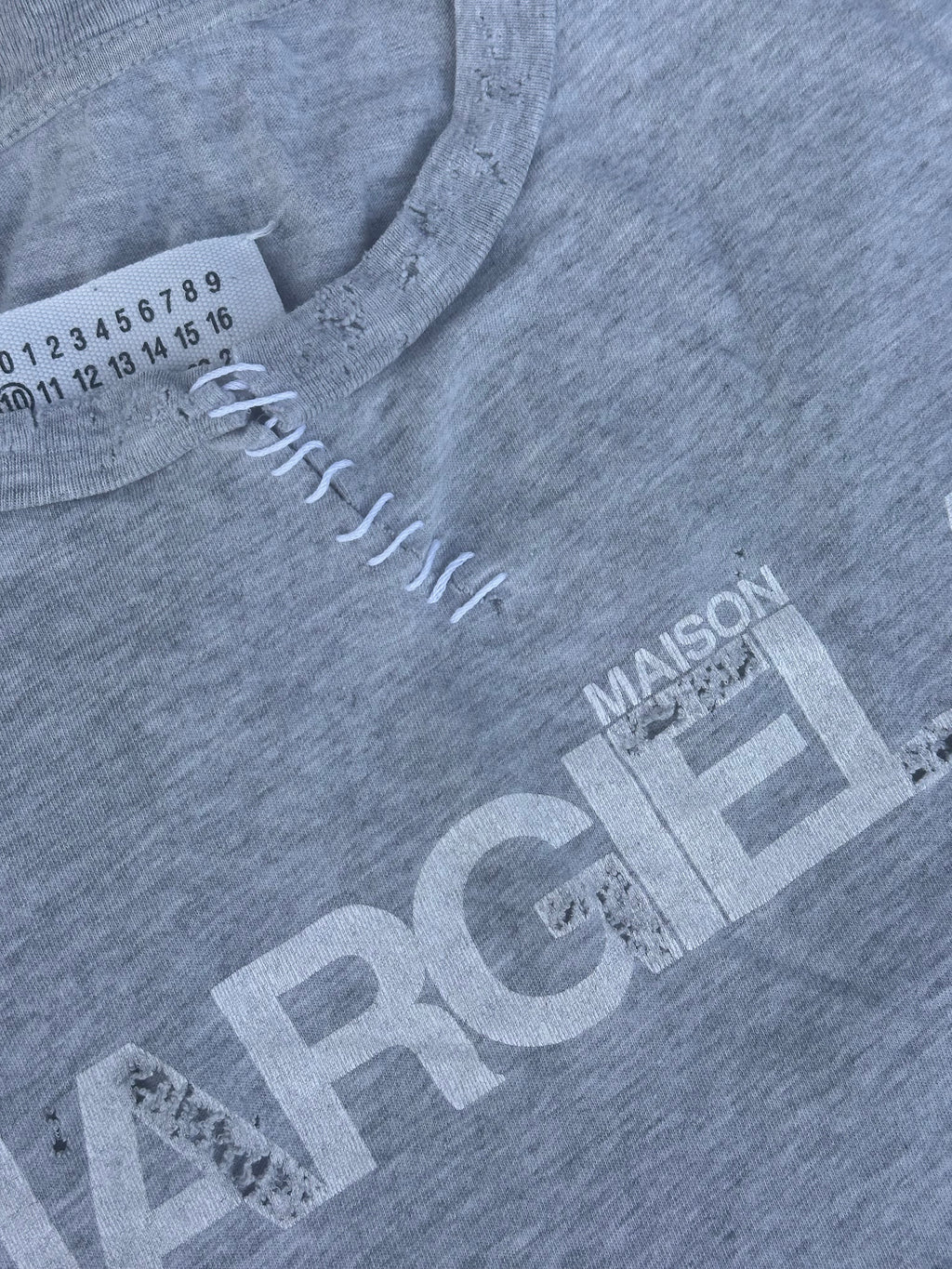 Distressed maison margiela gray T-Shirt