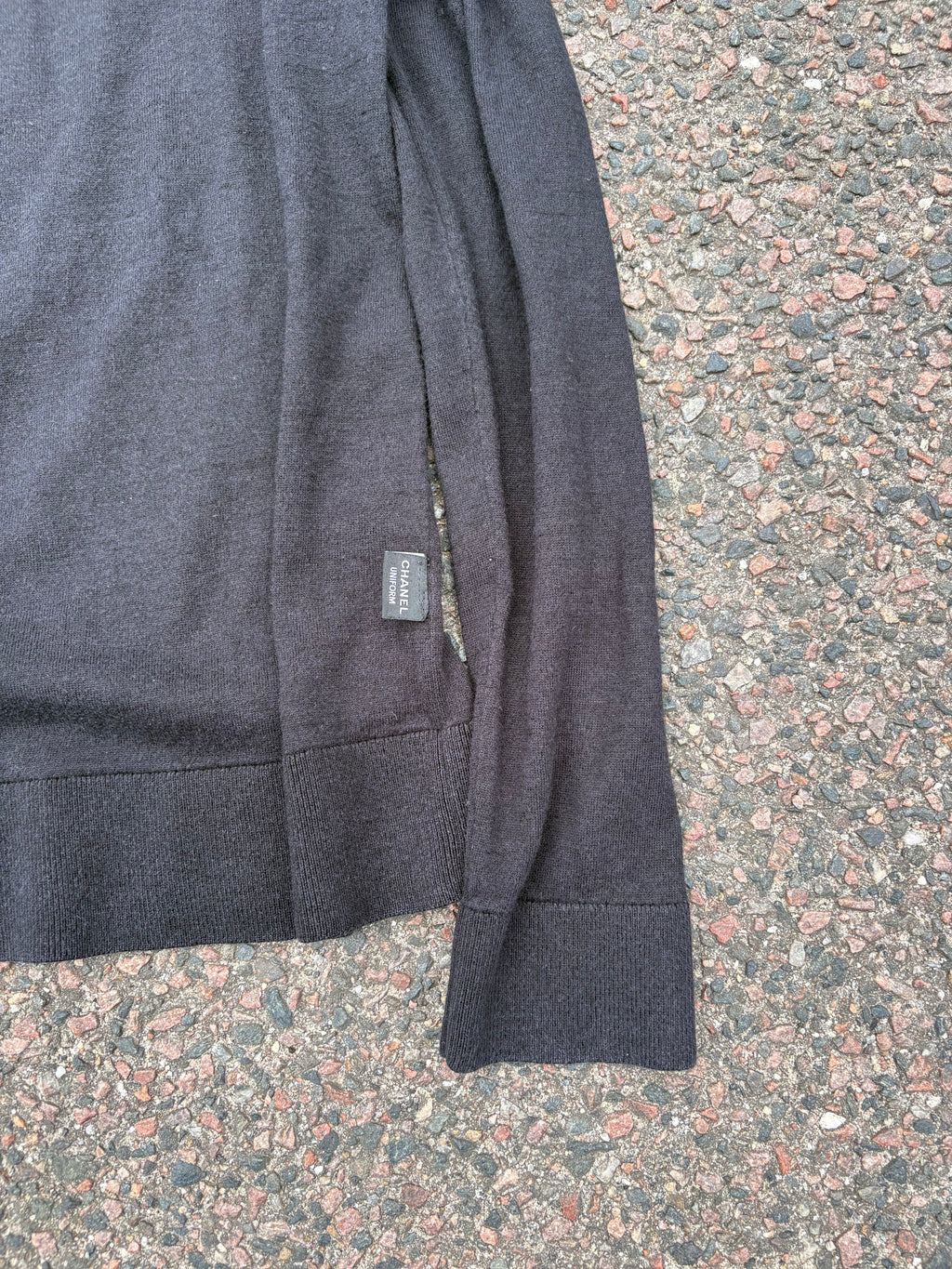 Chanel uniform cotton/wool blend shirt black