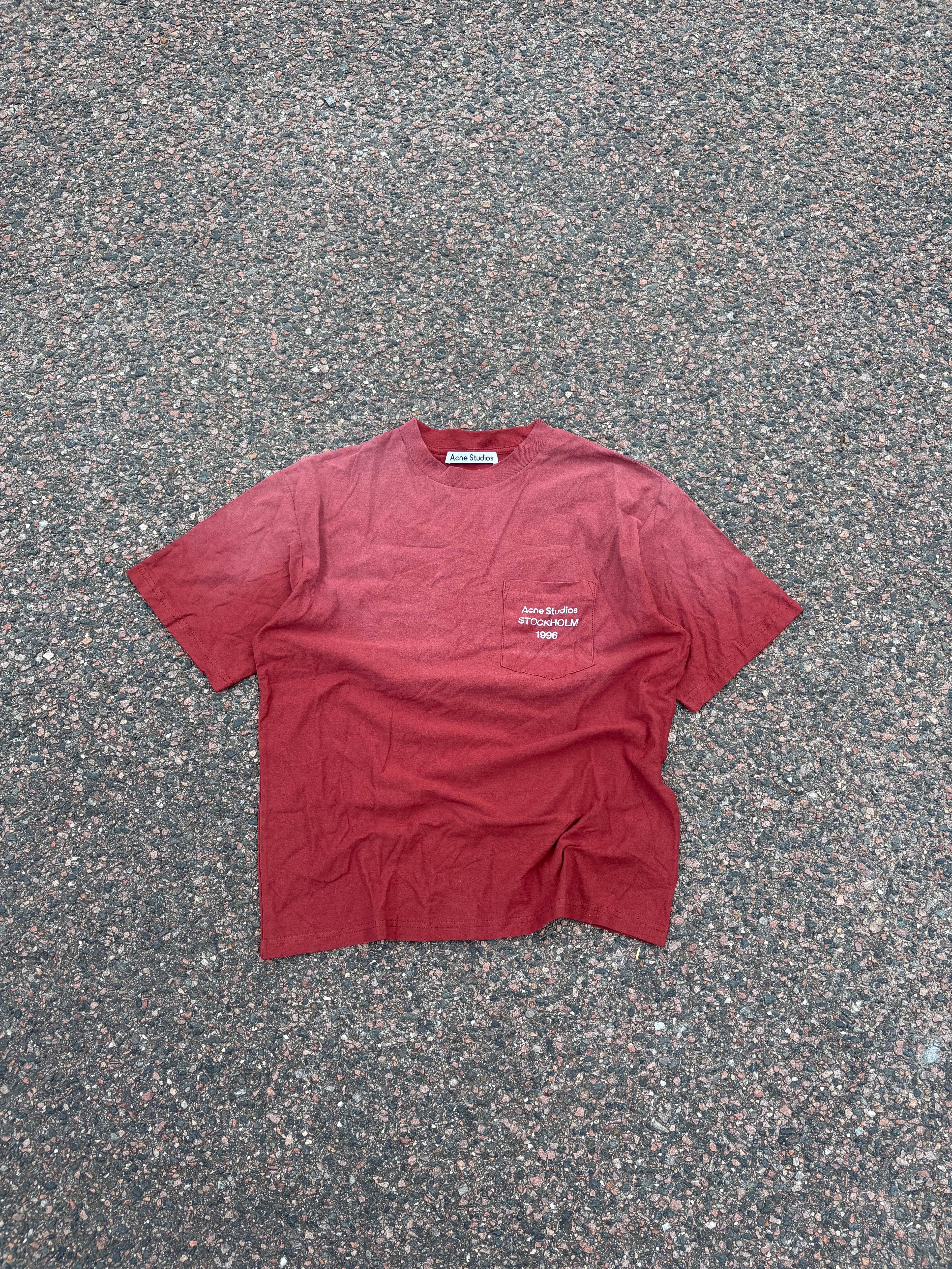 Acne studios faded red pocket tee