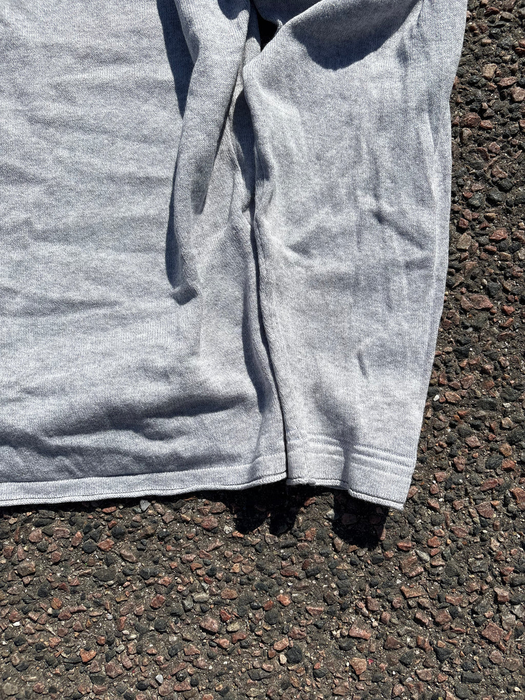 Stone Island FW17 distressed long sleeve gray