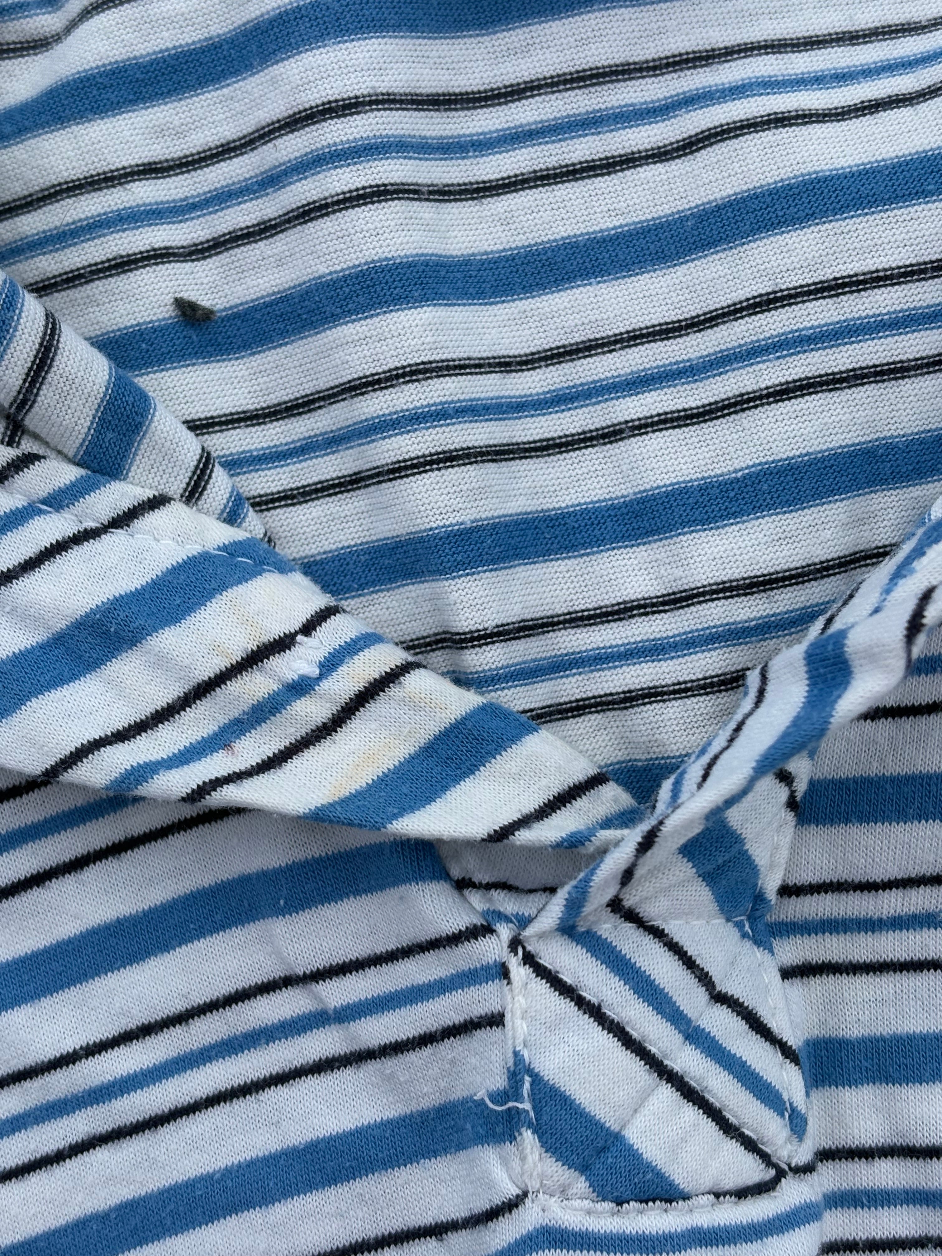 2000s Miu miu blue striped polo