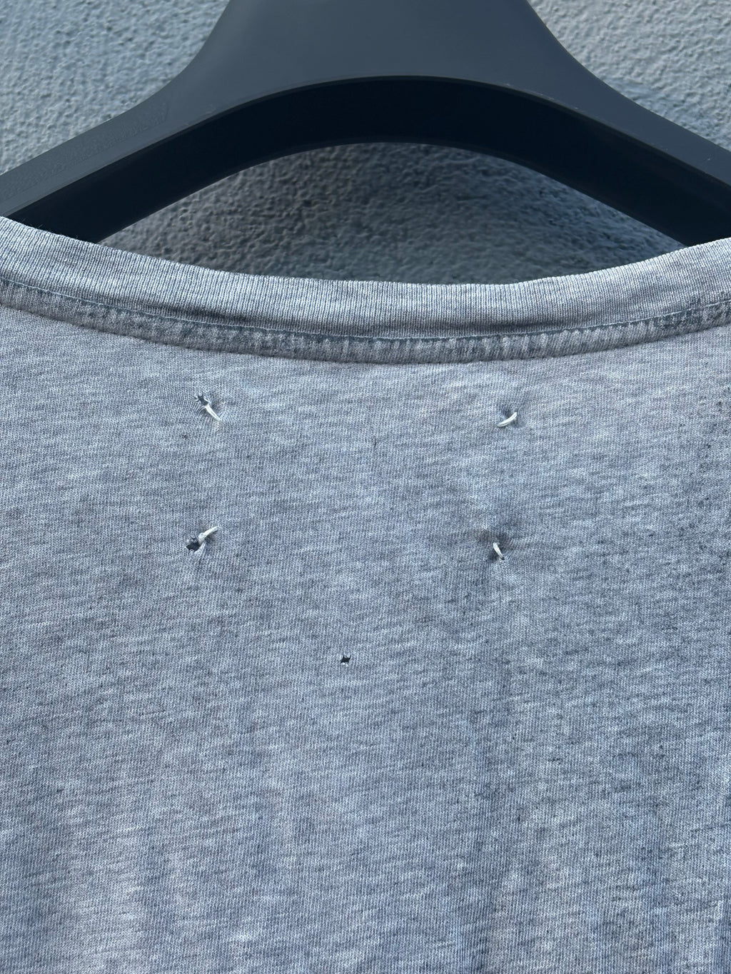 Maison Martin Margiela washed beat up gray long sleeve