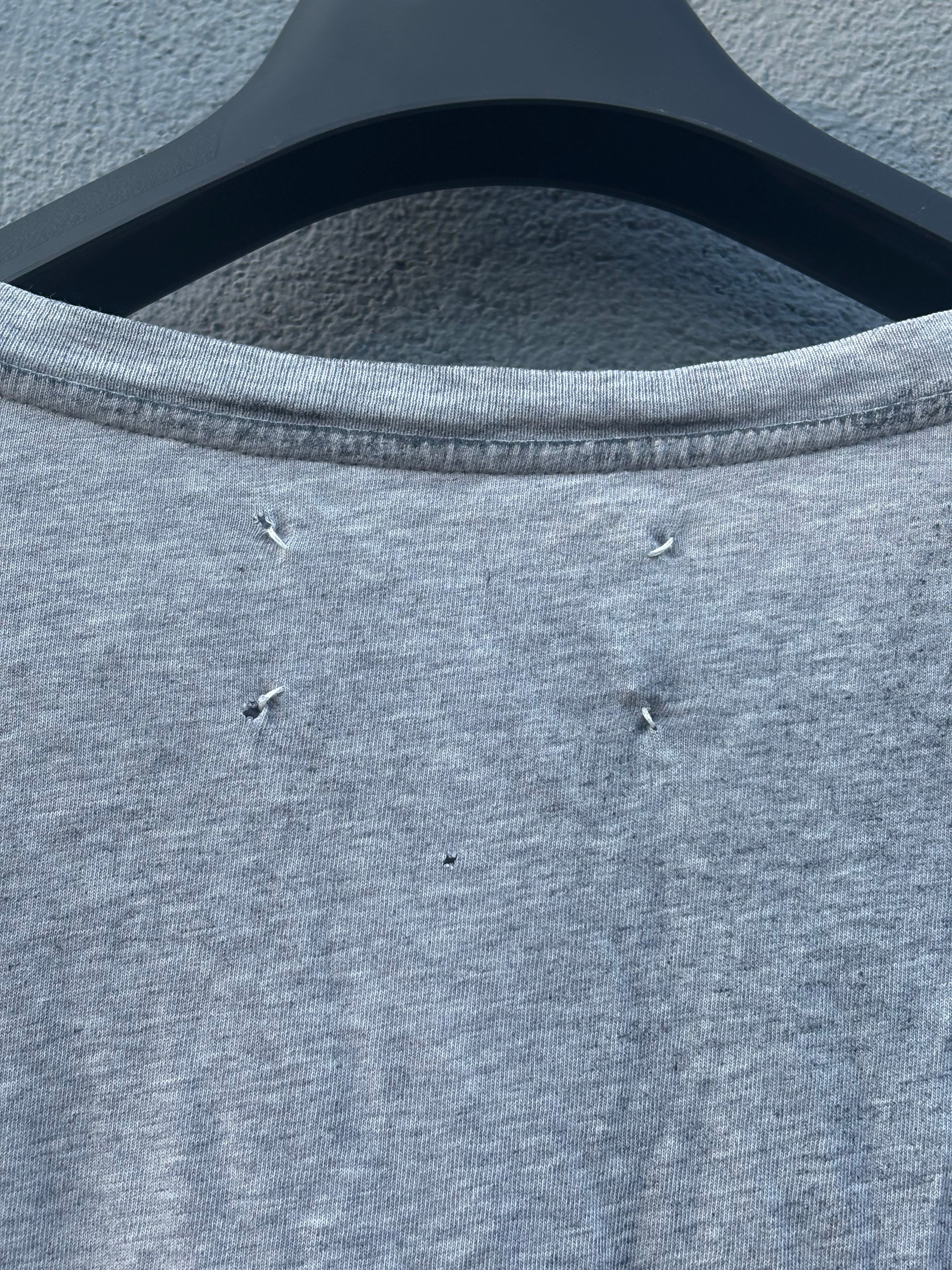 Maison Martin Margiela washed beat up gray long sleeve