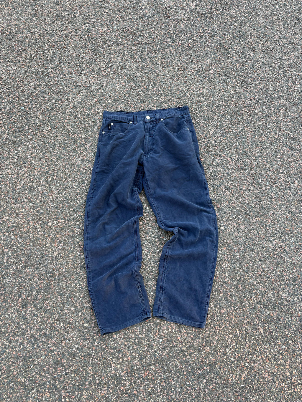 Yves Saint Laurent blue cotton straight fit pants