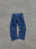 Yves Saint Laurent blue cotton straight fit pants
