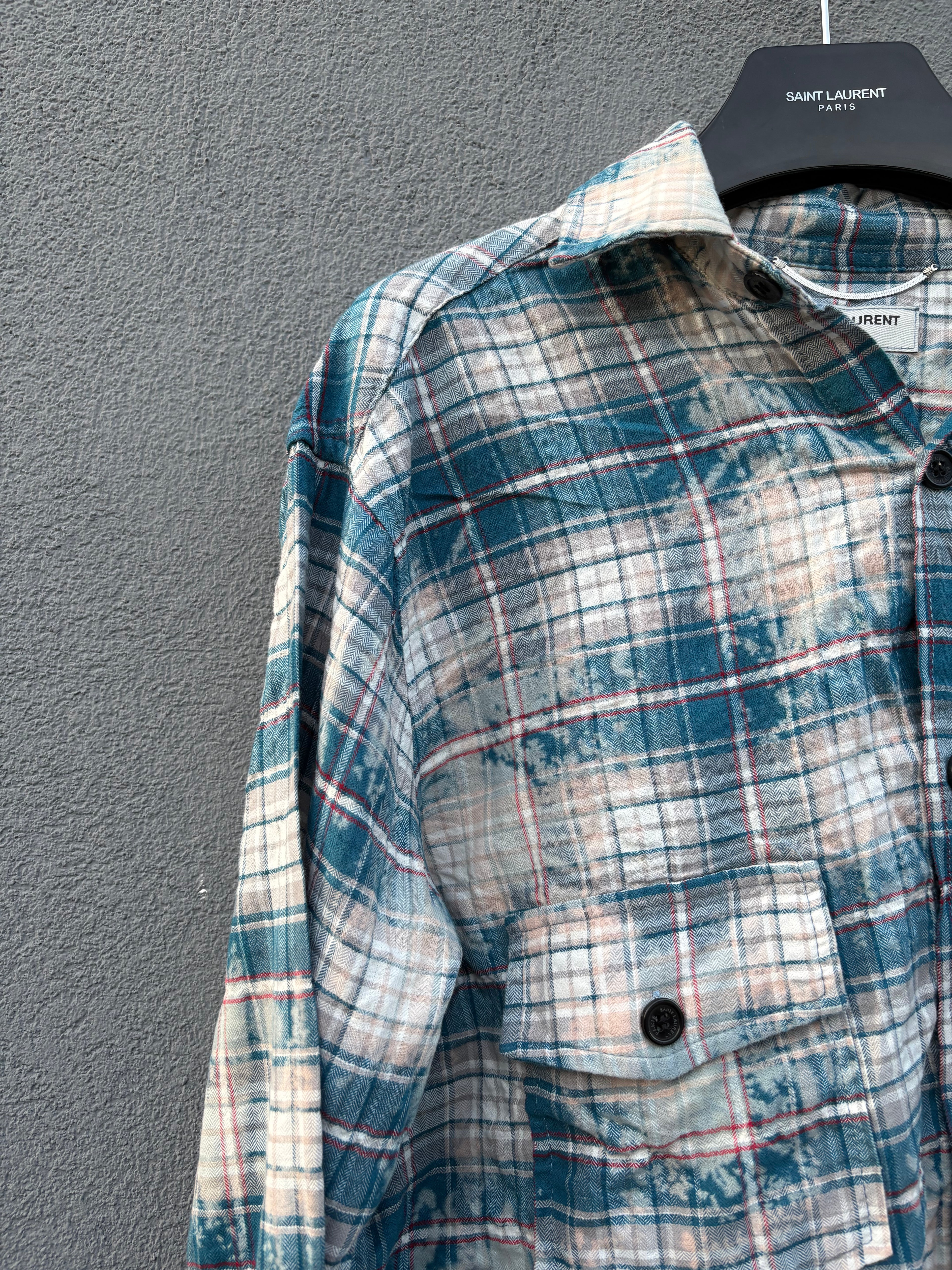Saint Laurent striped flannel