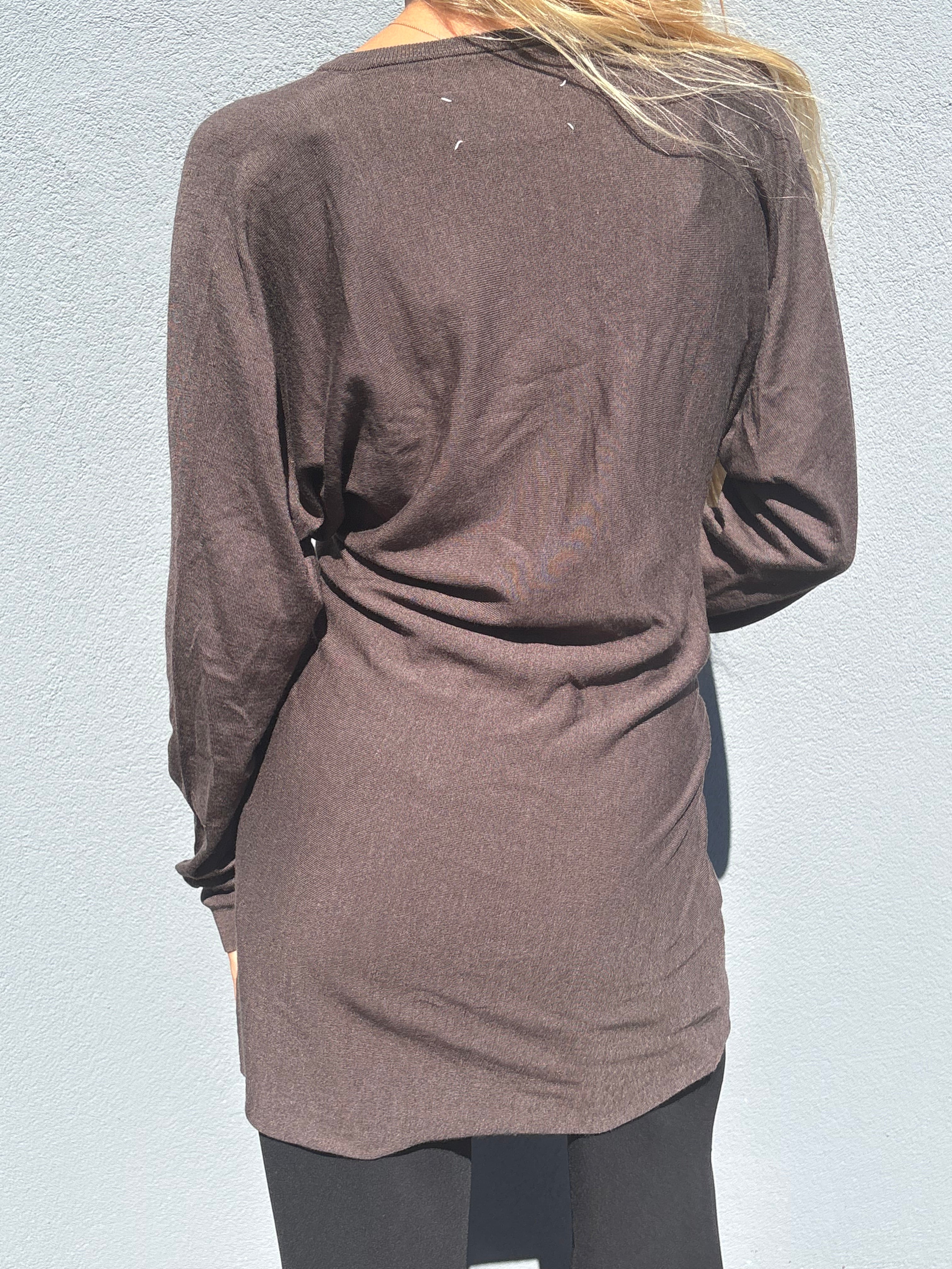 SS02 Martin Margiela brown dress