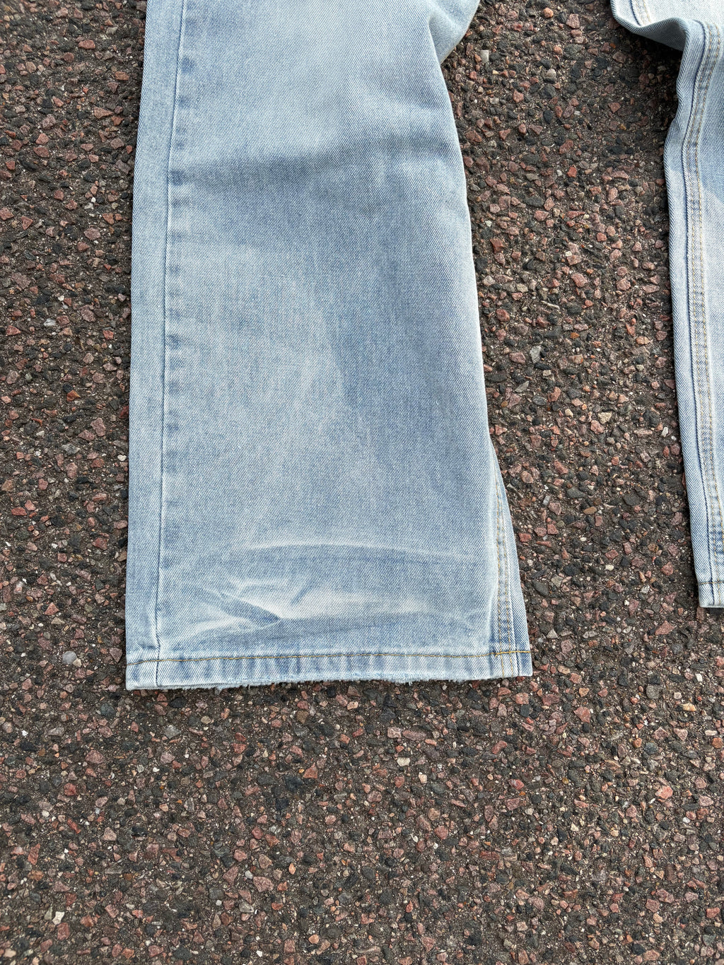 Vintage washed light blue bootcut jeans