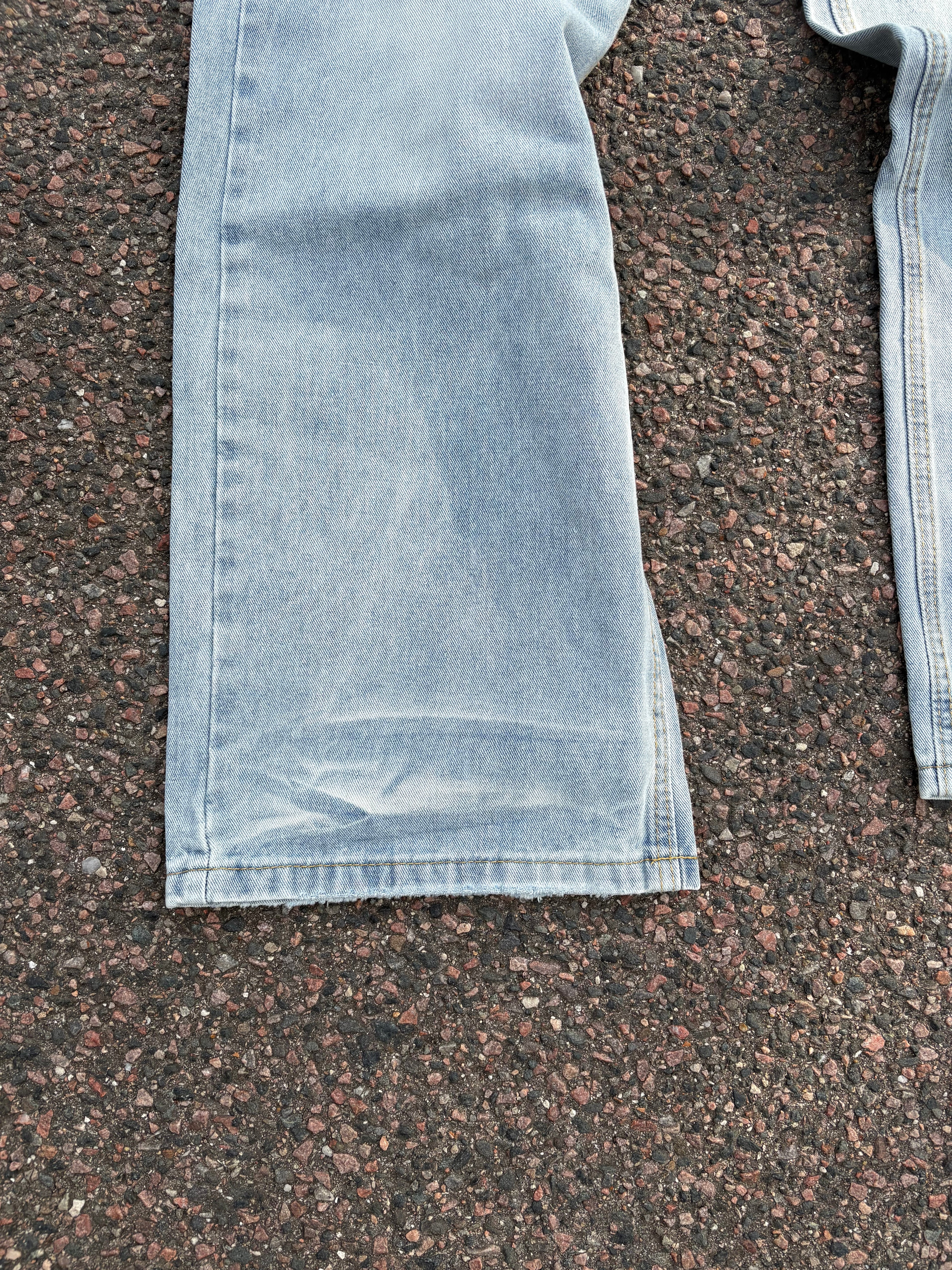 Vintage washed light blue bootcut jeans