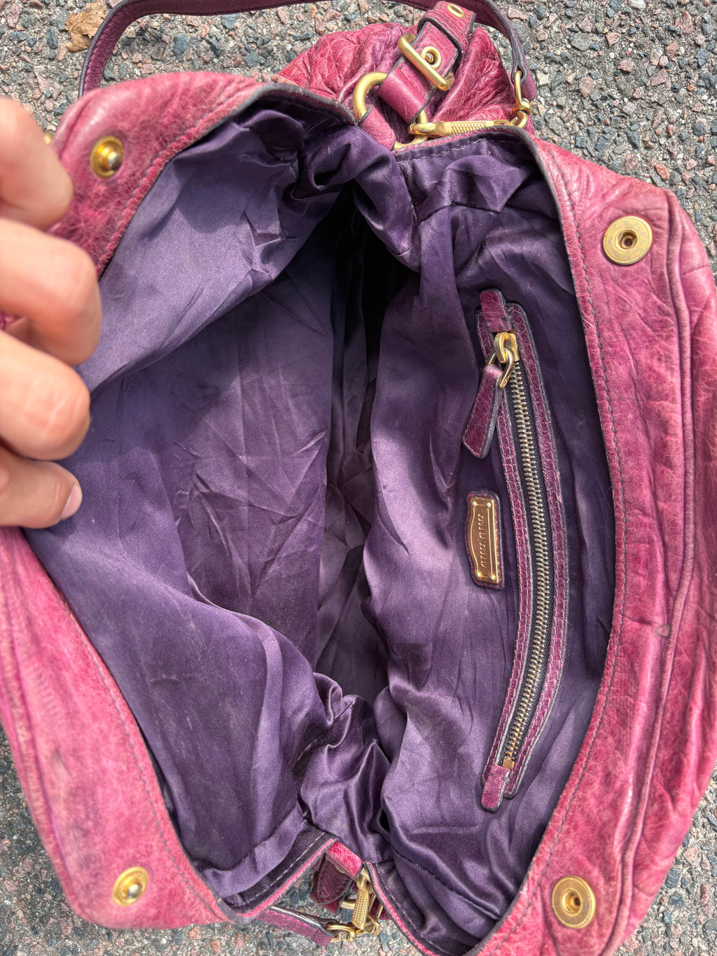 Vintage purple miu miu bag