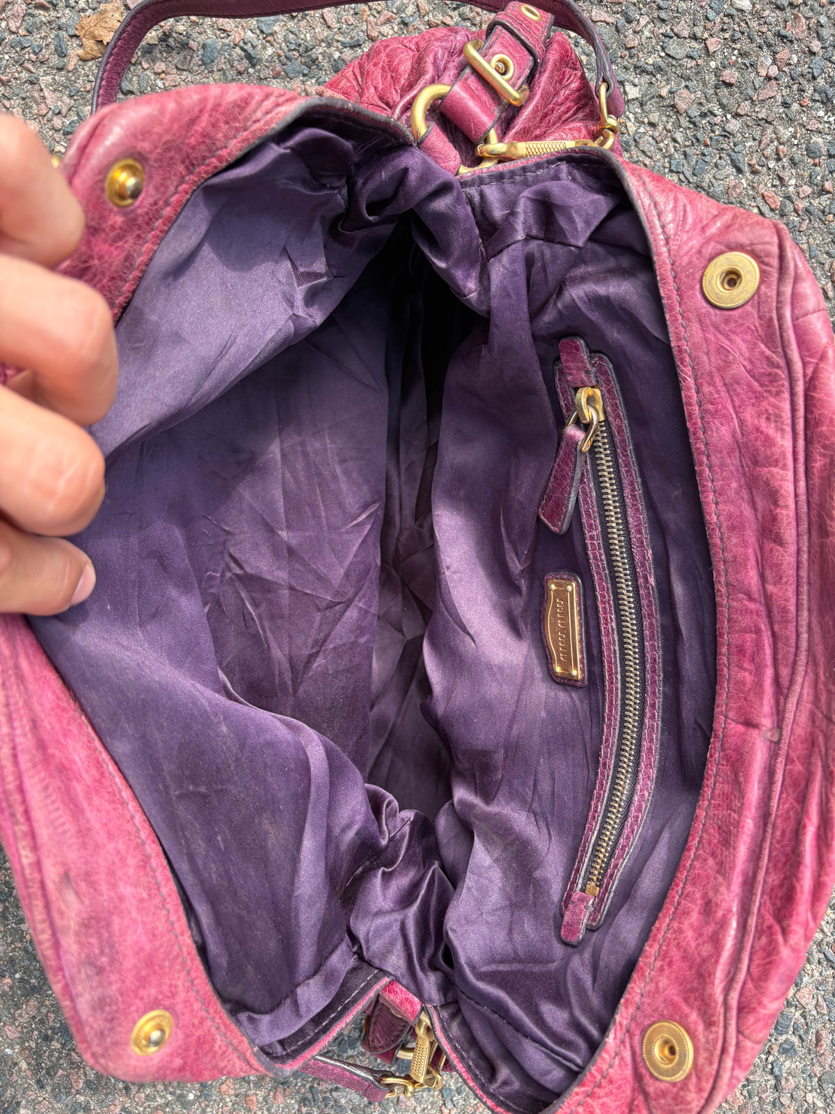 Vintage purple miu miu bag
