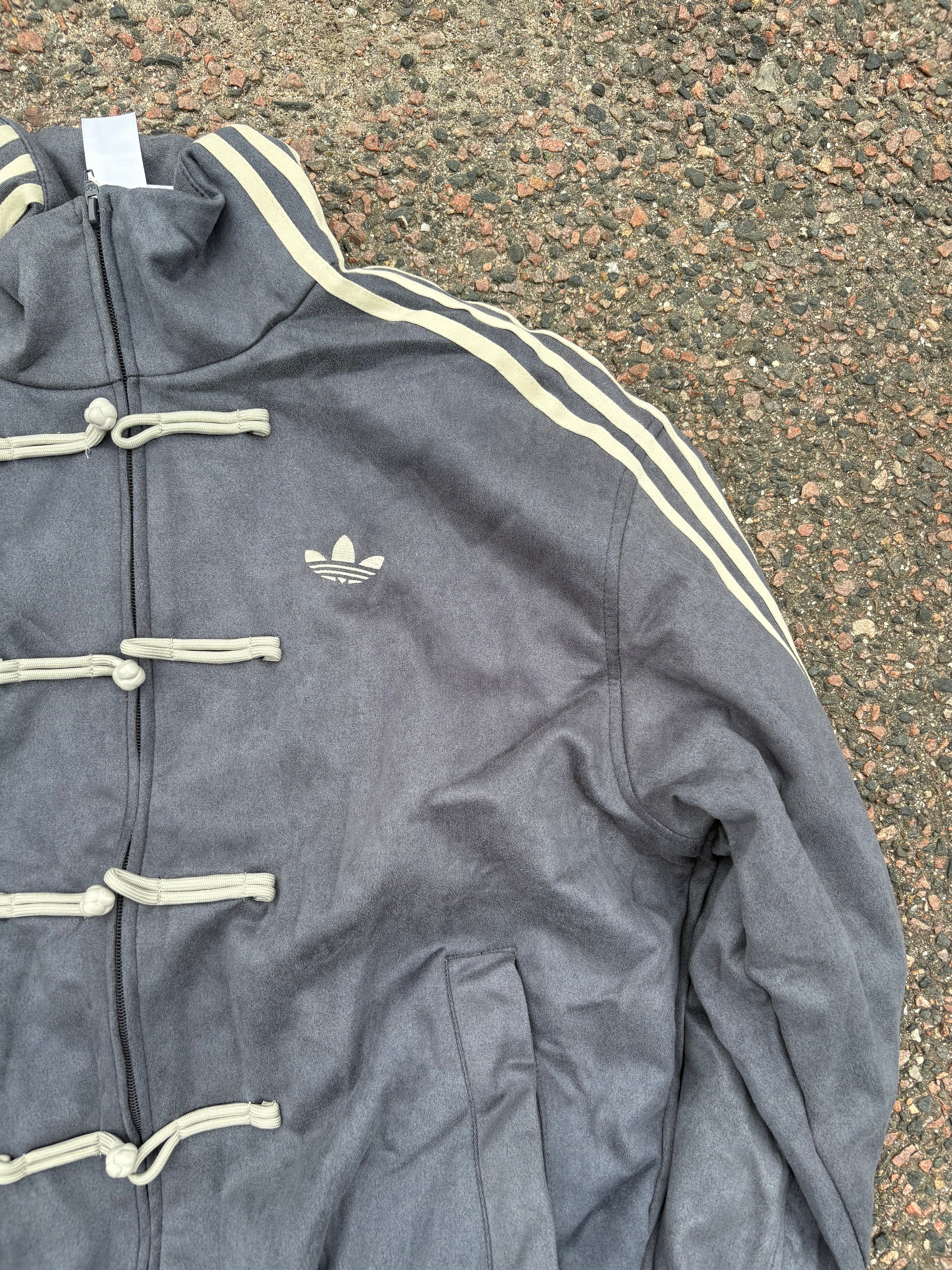 Adidas velour fireman jacket gray