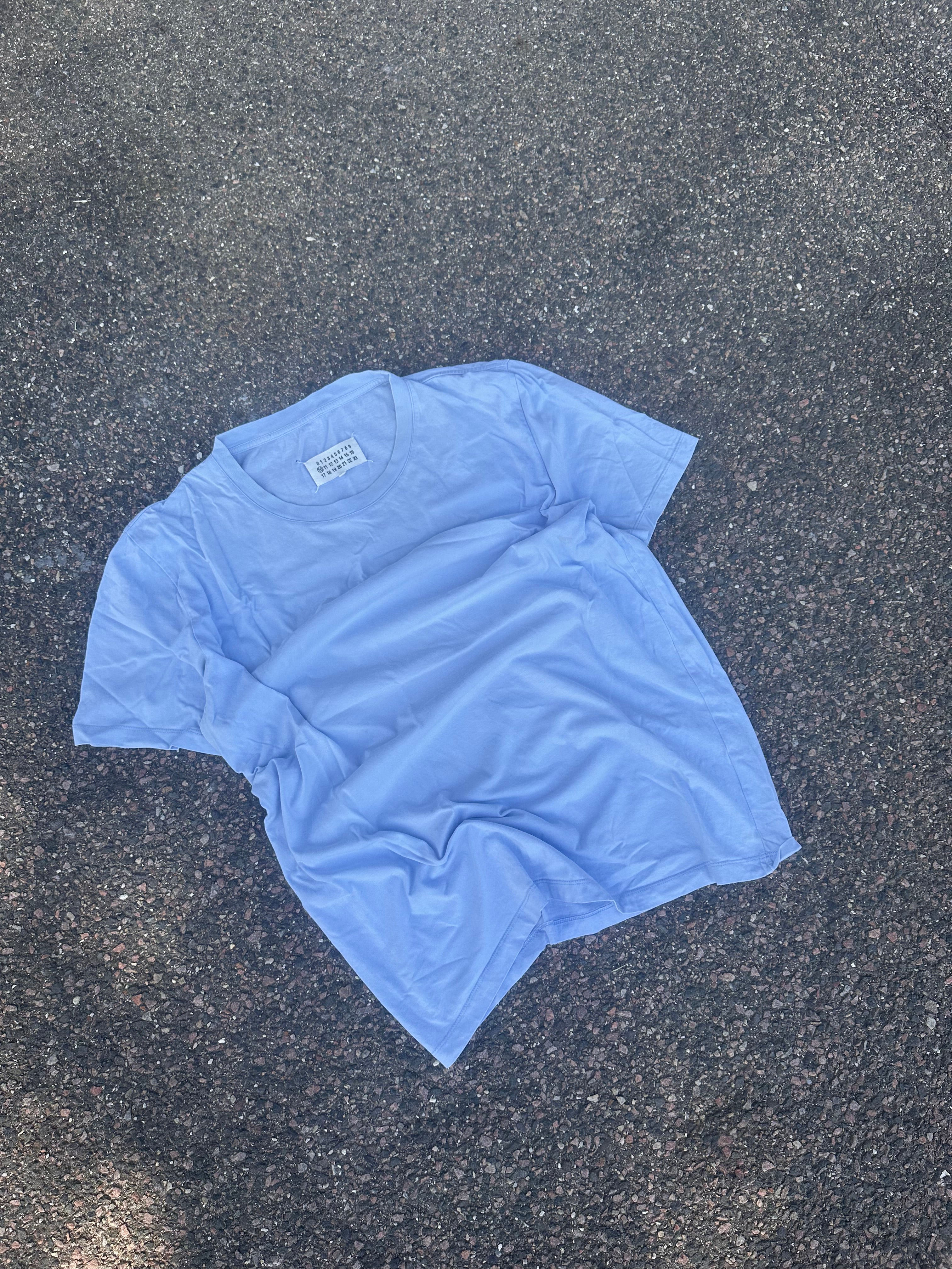 Baby blue maison margiela plain T-Shirt