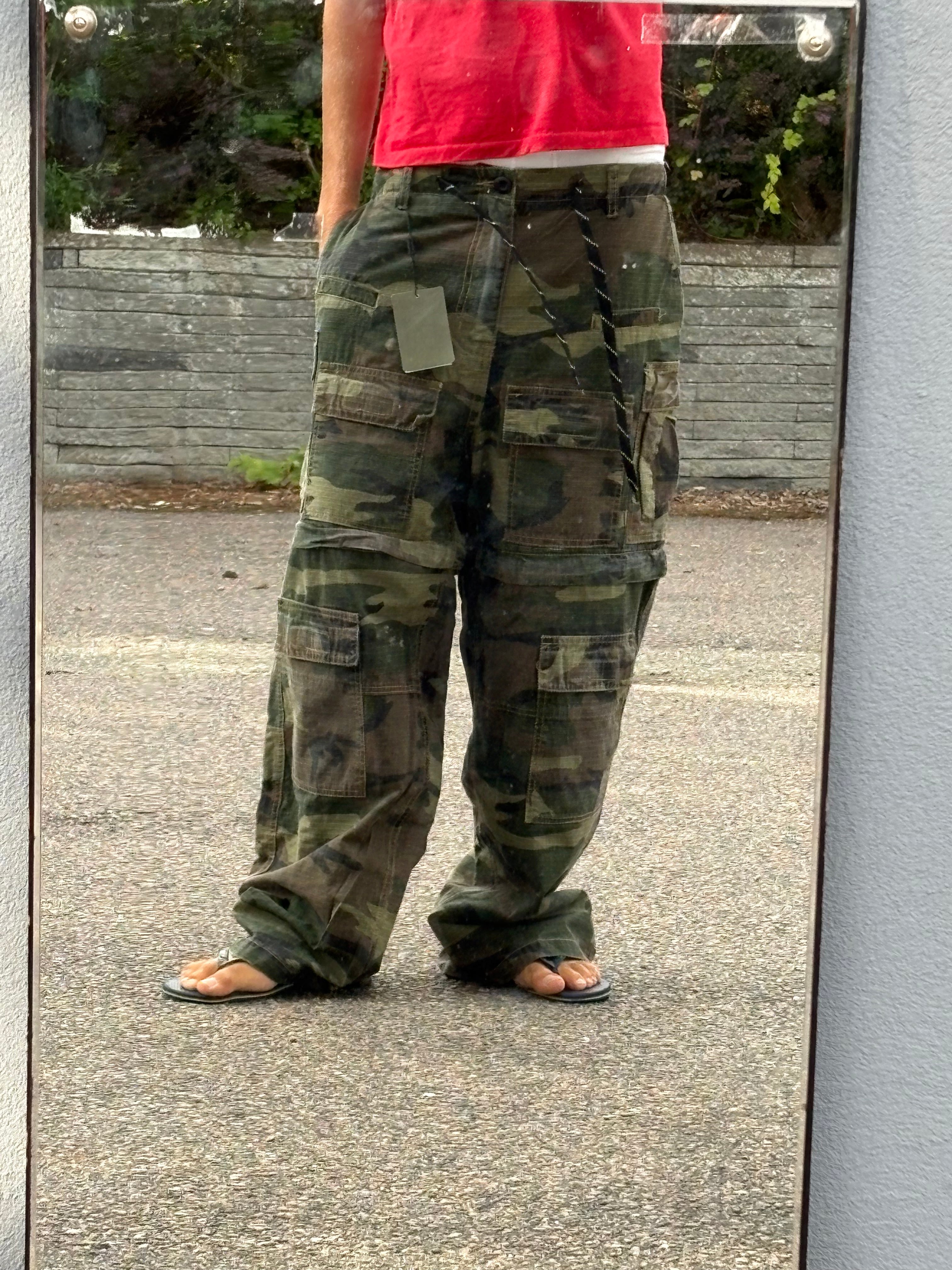Balenciaga washed Camo cargo pants