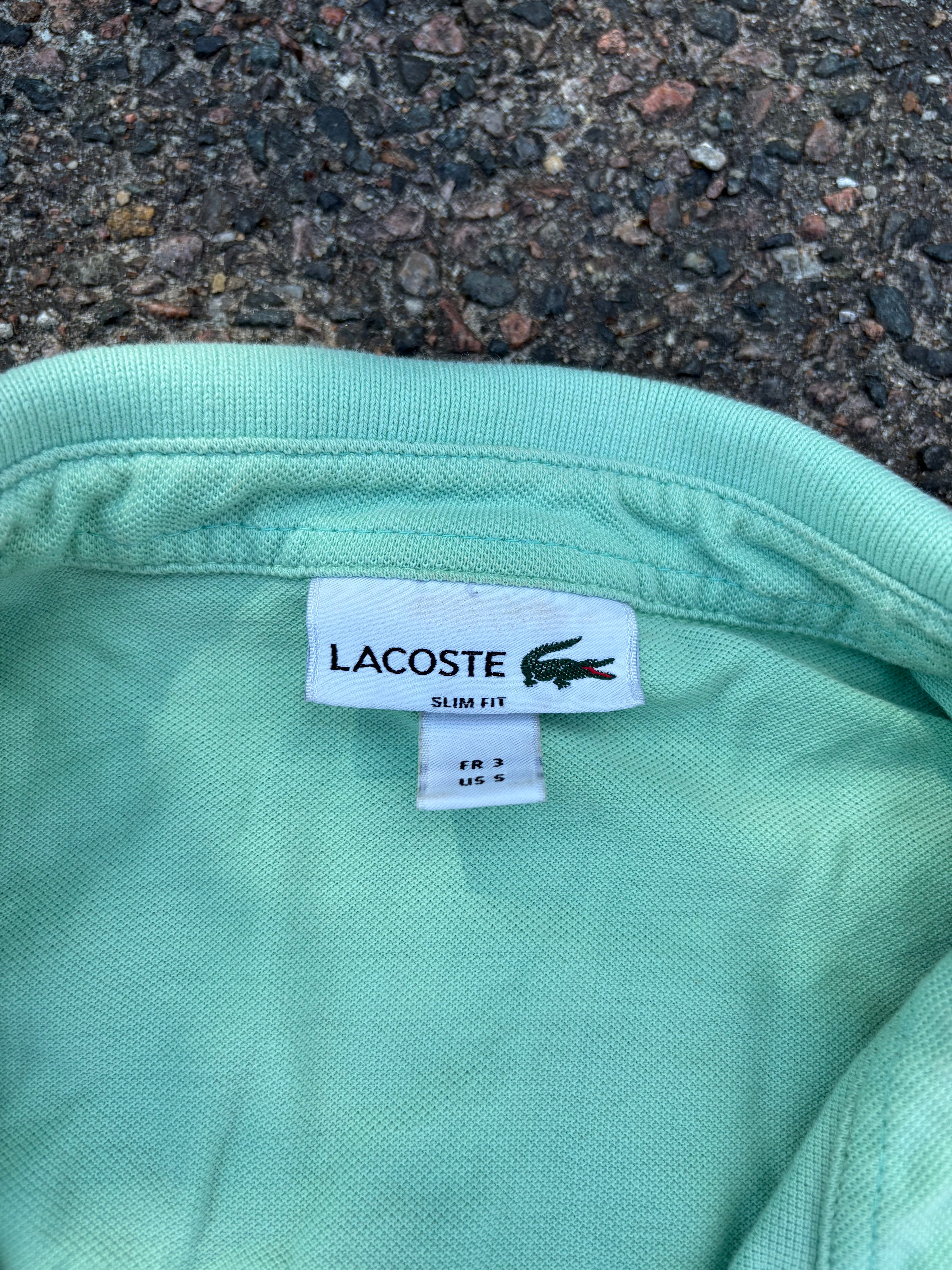 Vintage Mint green Lacoste slim fit polo