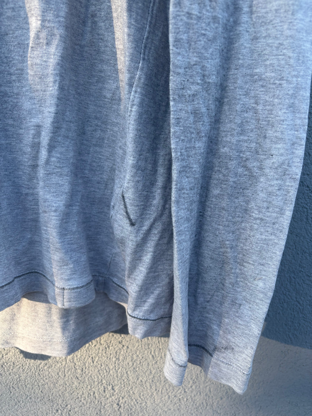 Maison Martin Margiela washed beat up gray long sleeve