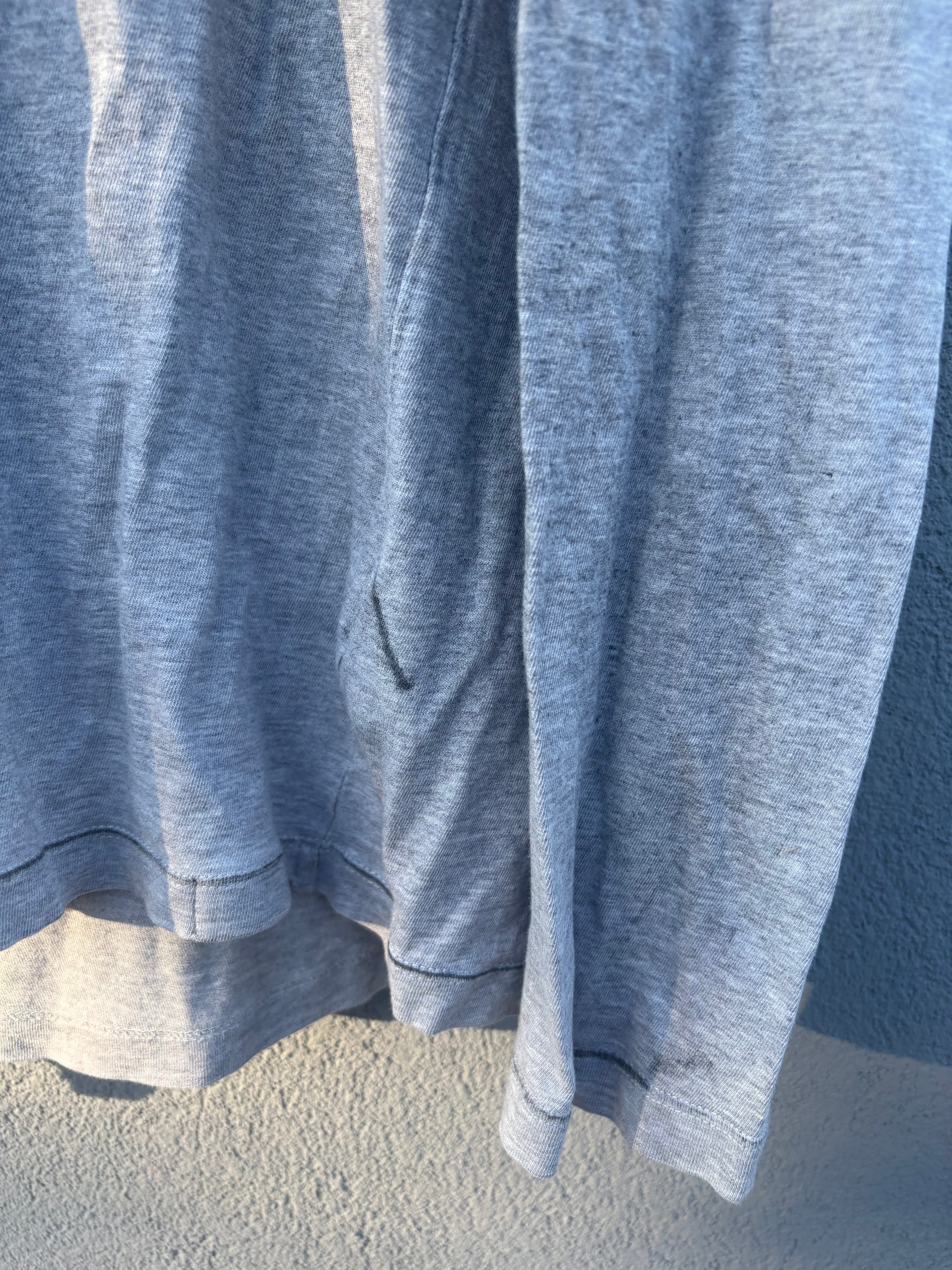 Maison Martin Margiela washed beat up gray long sleeve