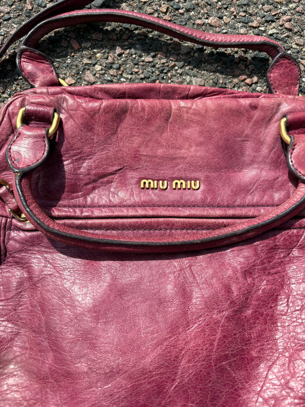 Vintage purple miu miu bag