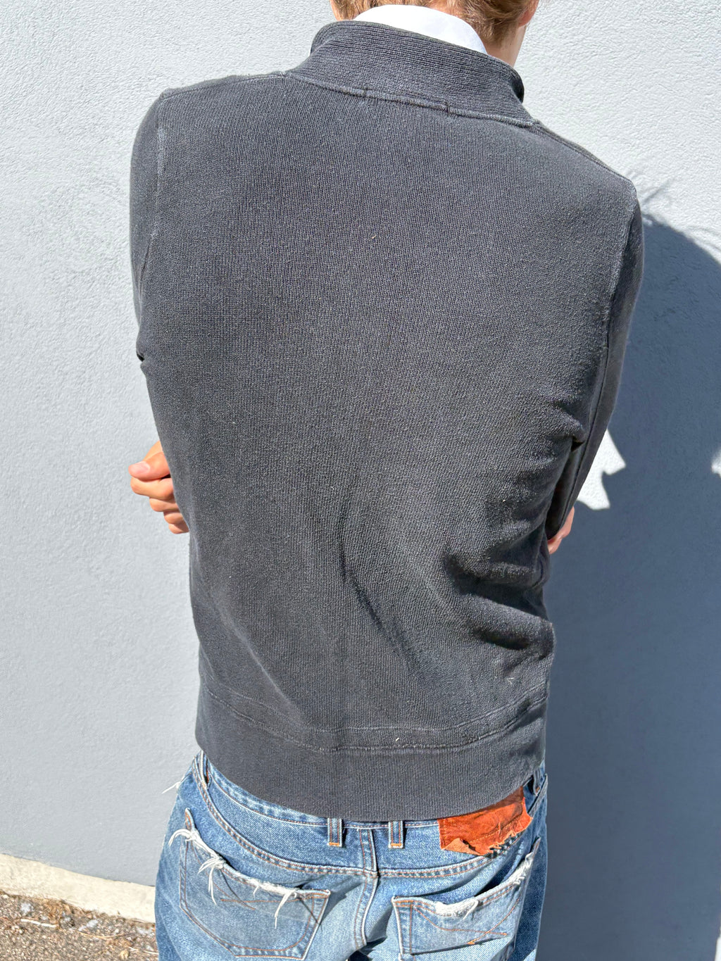 Stone Island Paul Harvey era faded black zip up