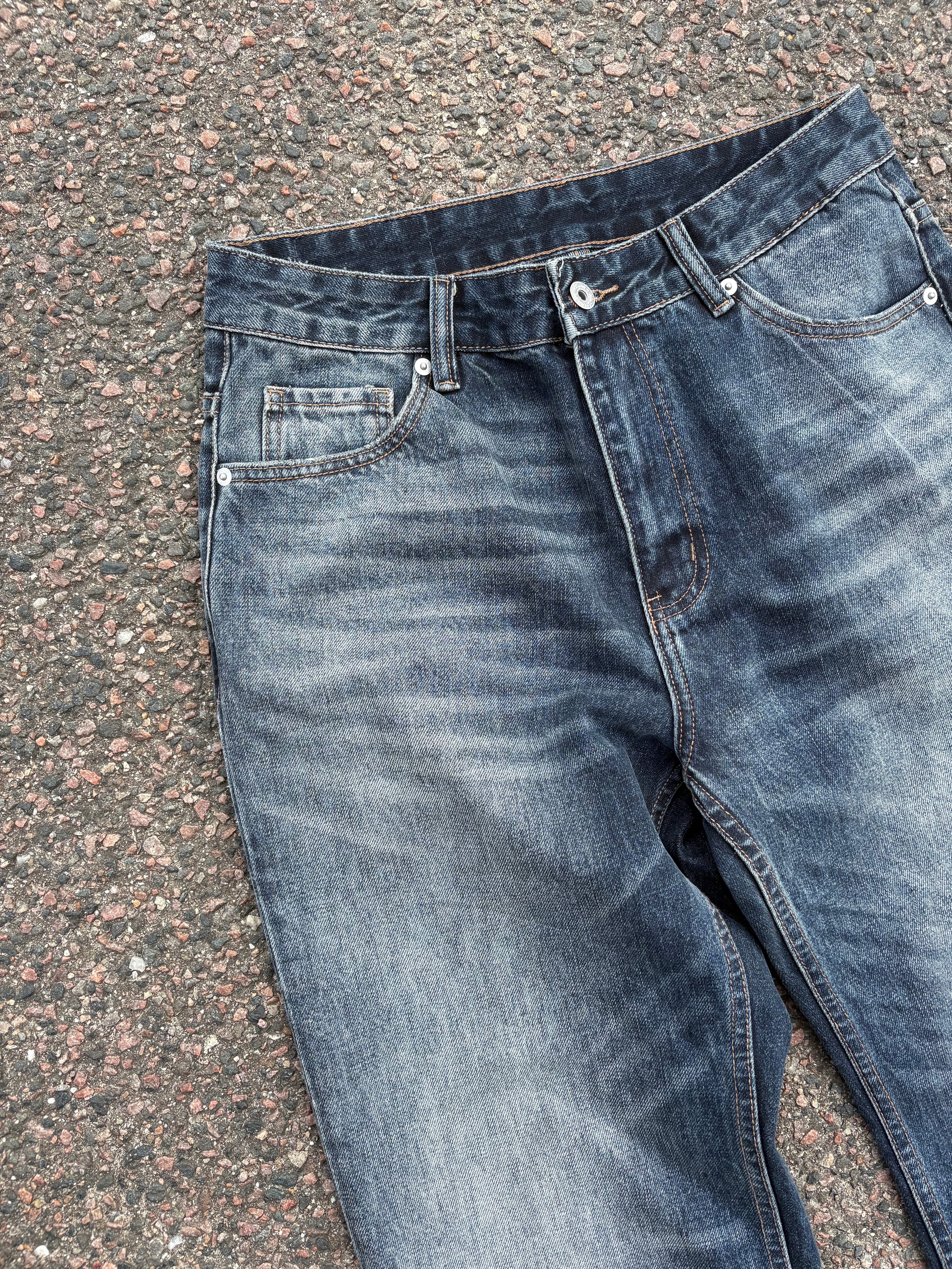 Vintage distressed bootcut jeans