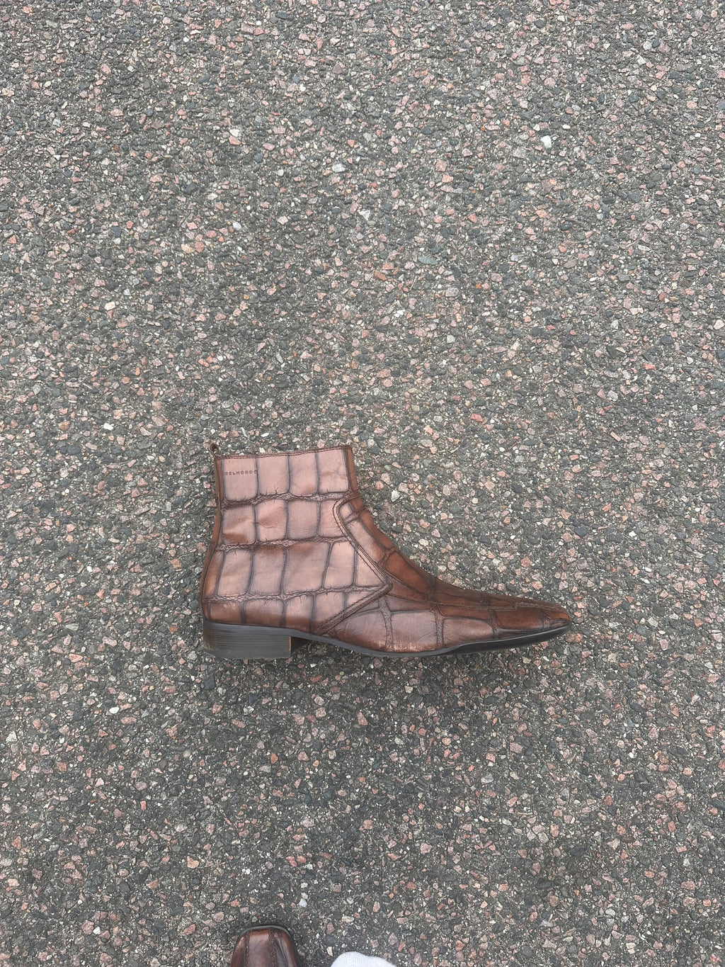 Vintage Italien croc Chelsea boot