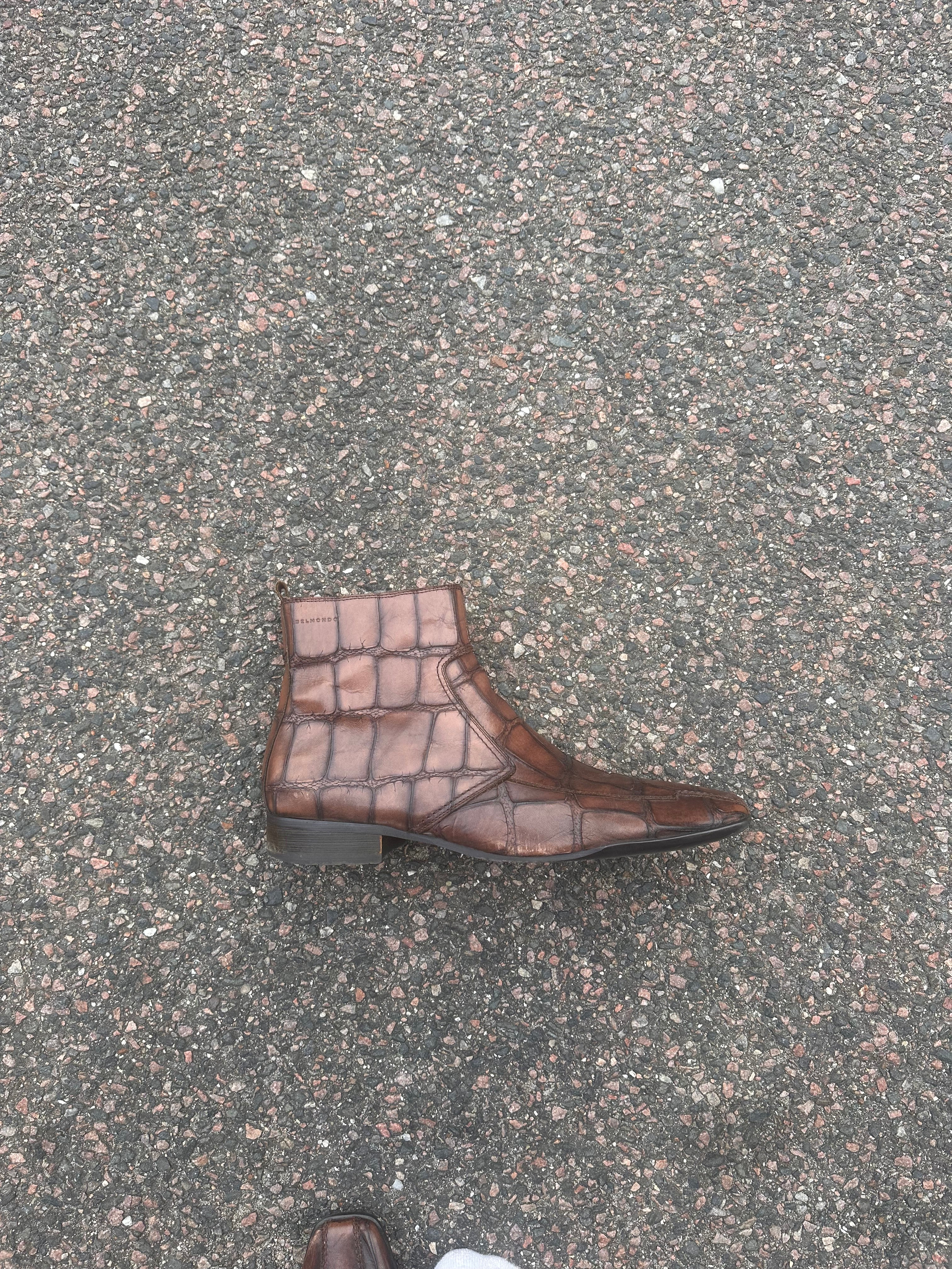 Vintage Italien croc Chelsea boot