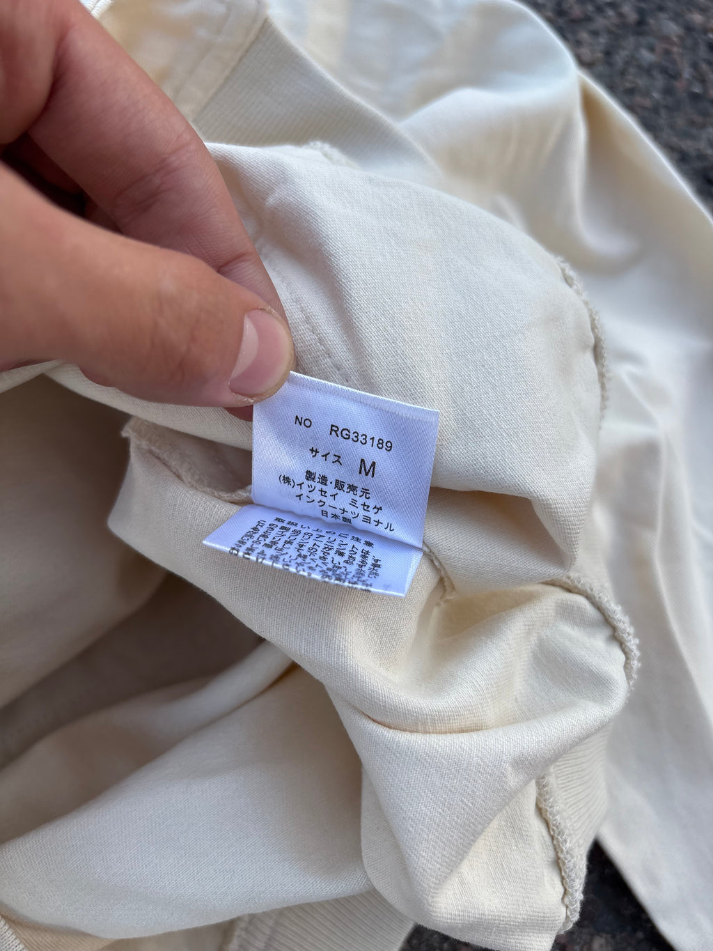 Issey miyake bomber jacket cream white IS