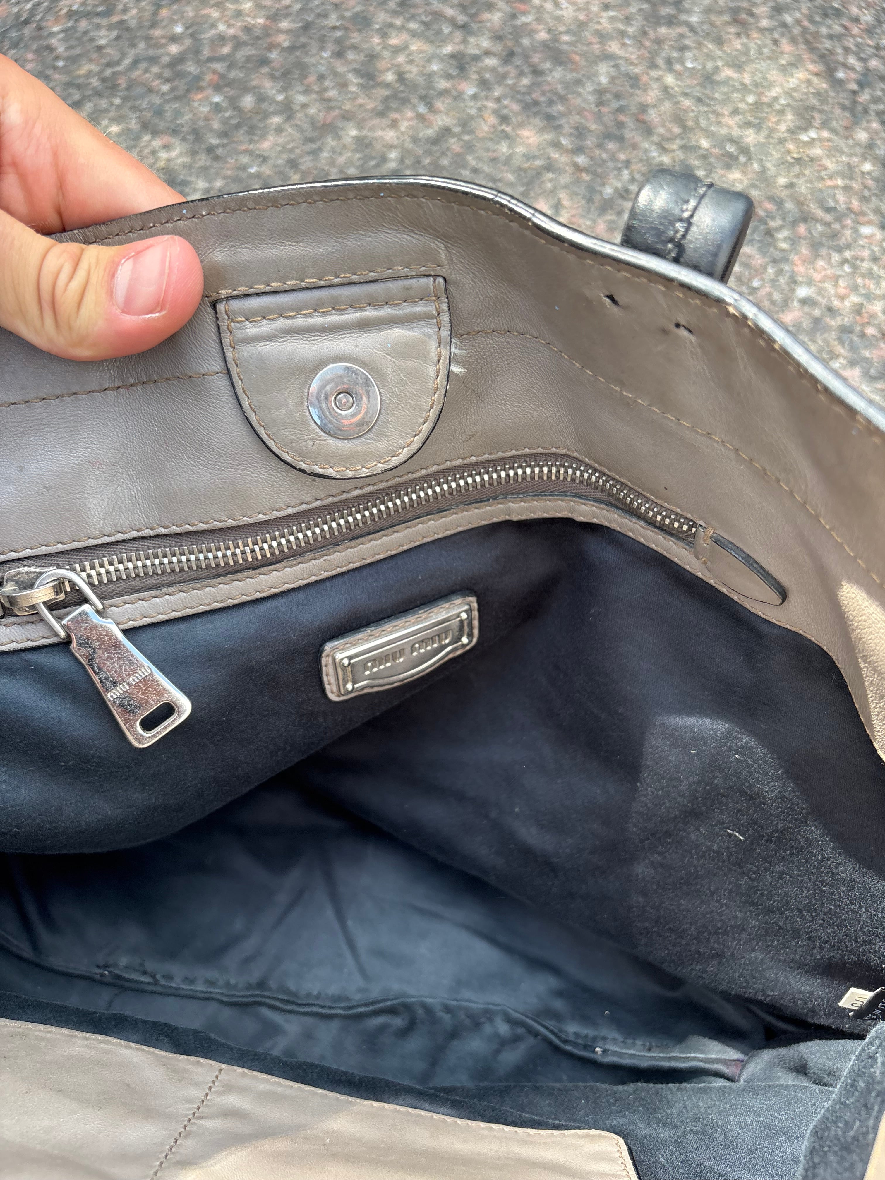 Vintage Miu miu leather bag black