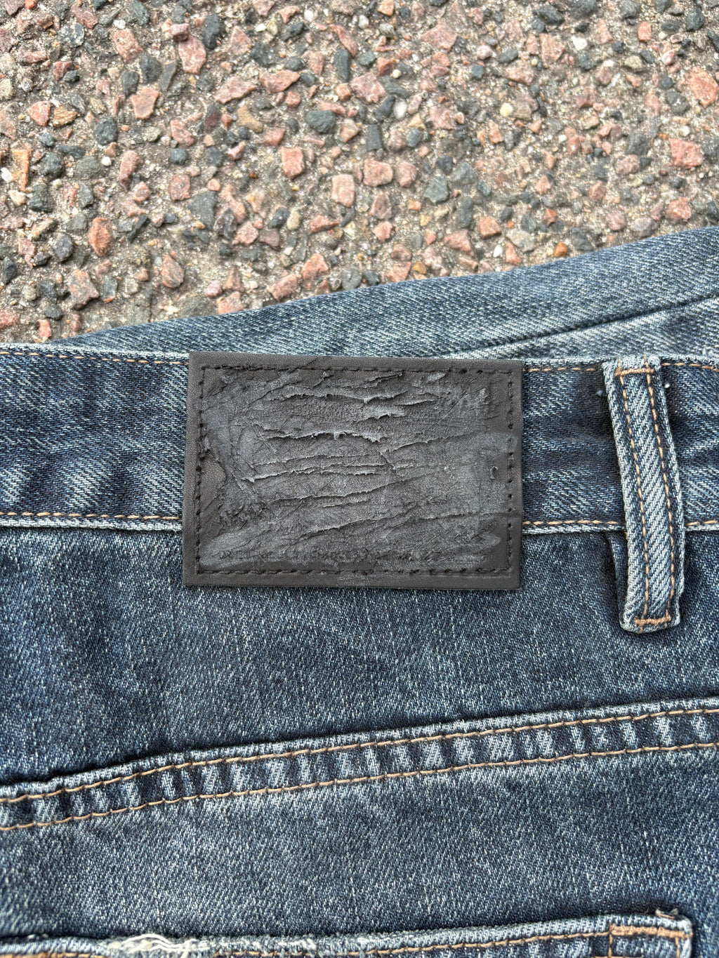 Vintage distressed bootcut jeans