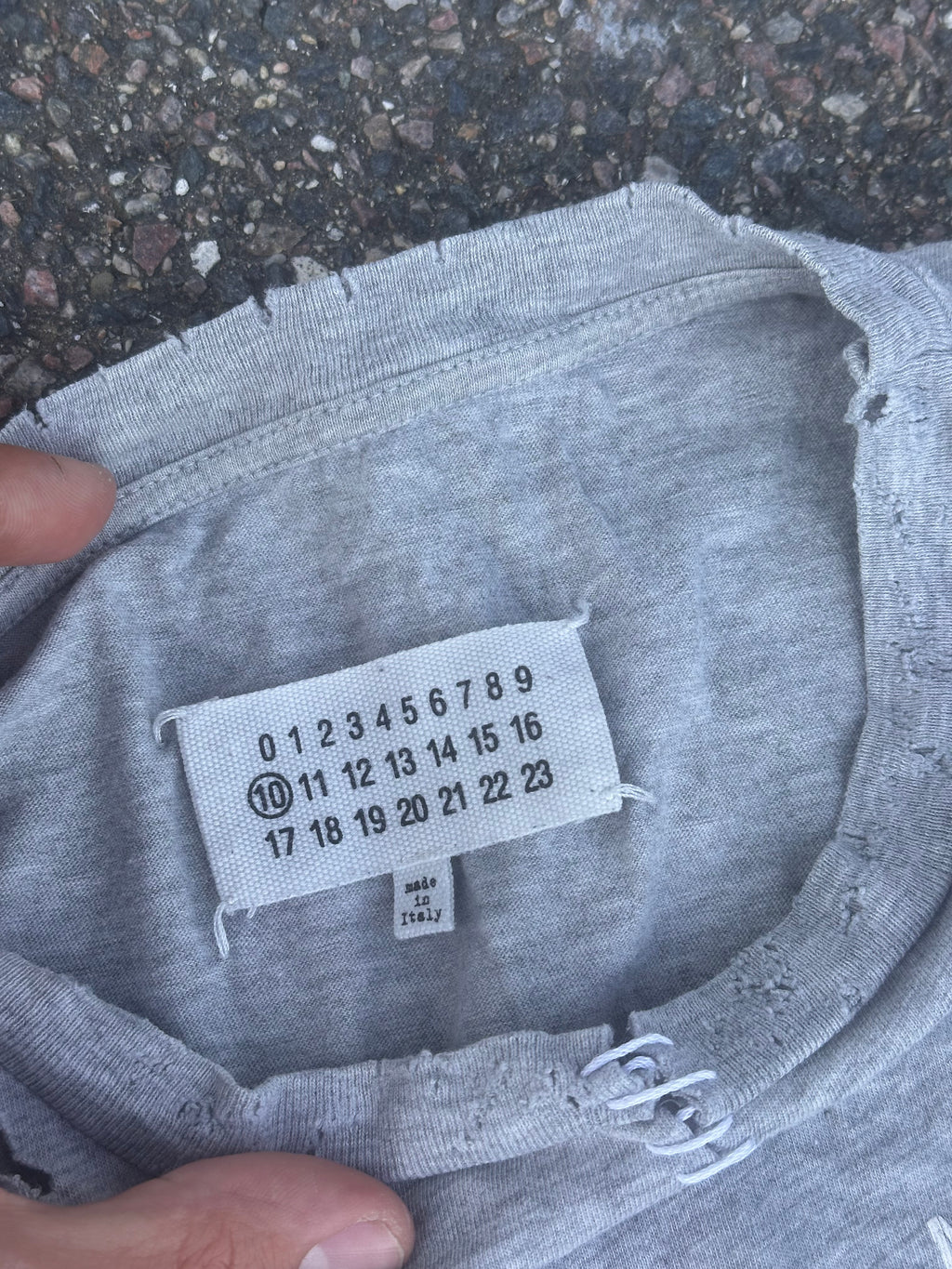 Distressed maison margiela gray T-Shirt