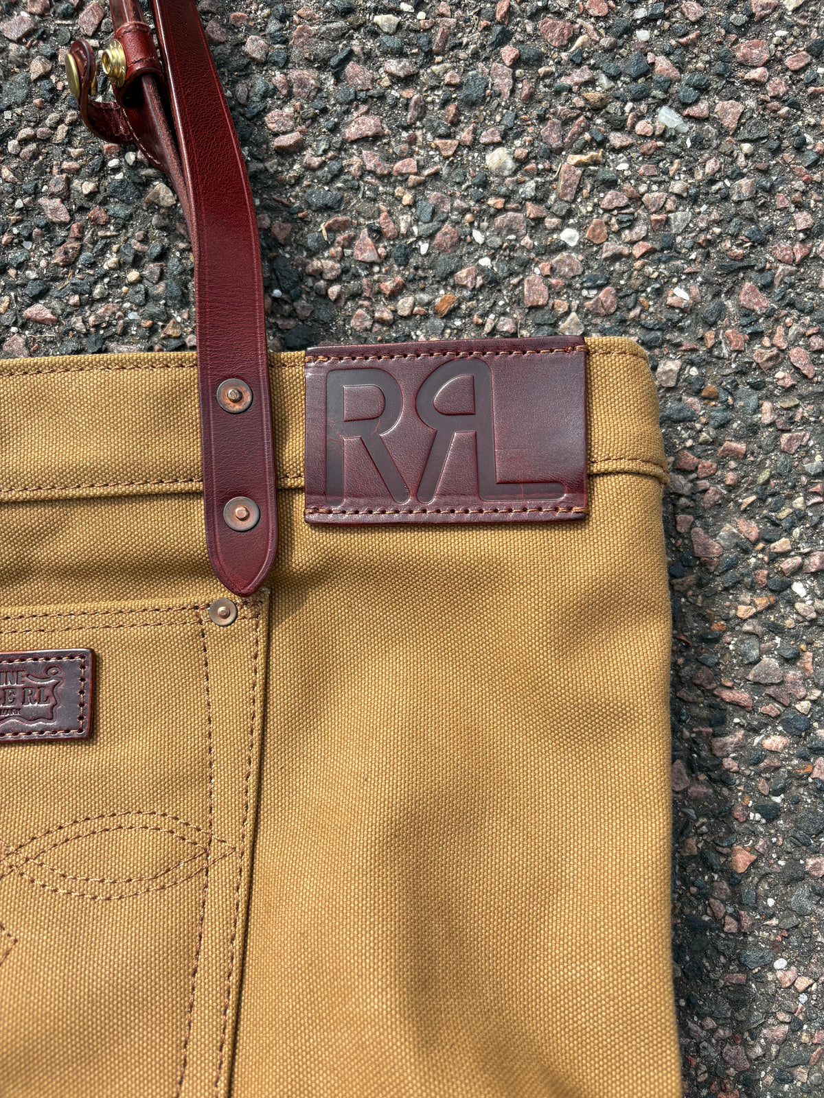 Double RL Ralph Lauren vintage canvas bag