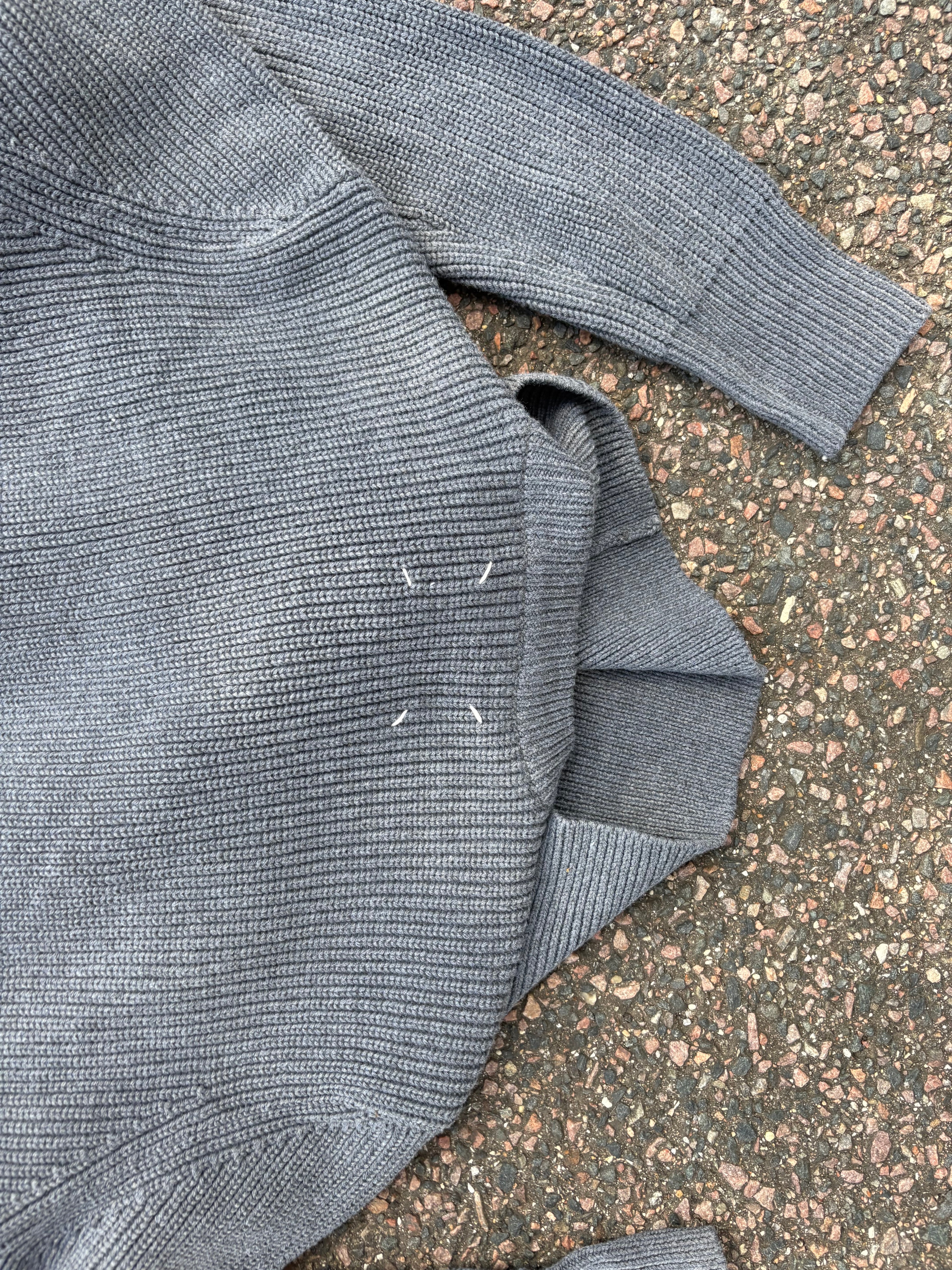 Maison margiela kids paint sweater gray