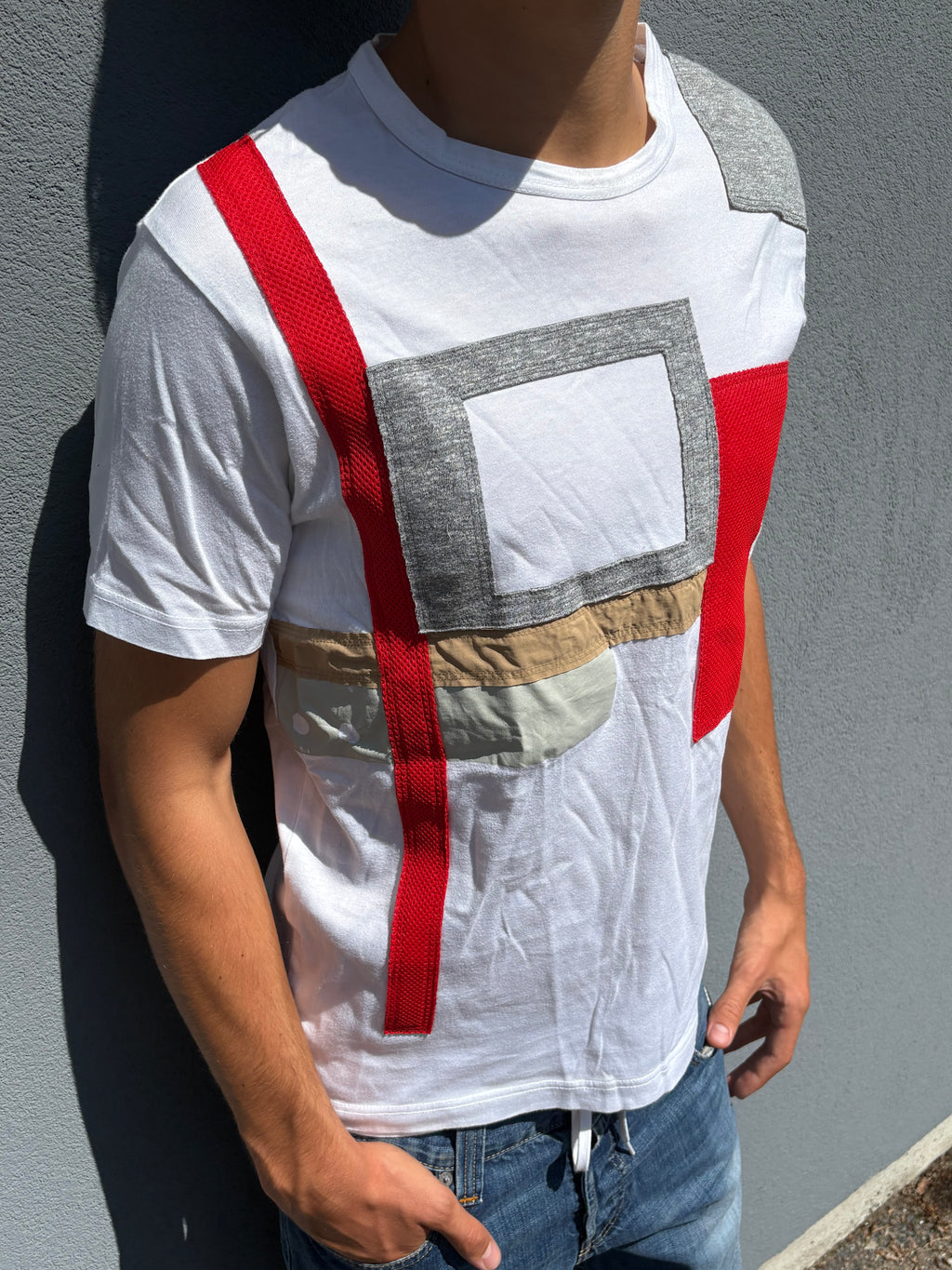 Junya watanabe AW11 patched t shirt white