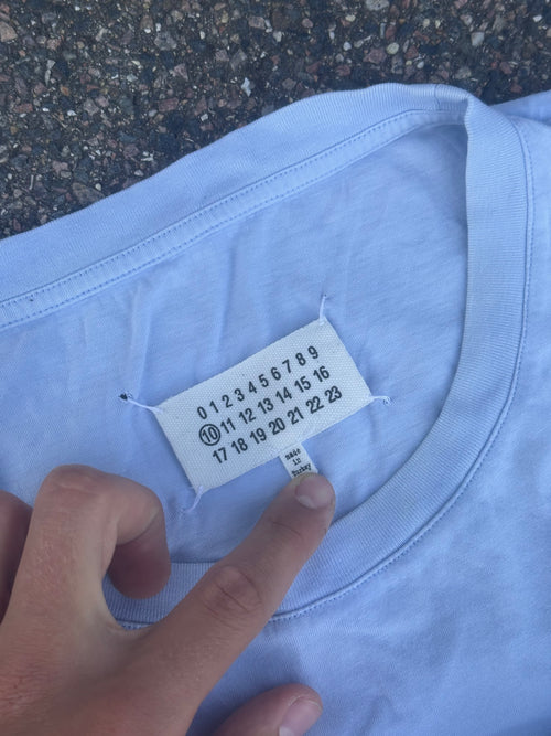 Baby blue maison margiela plain T-Shirt