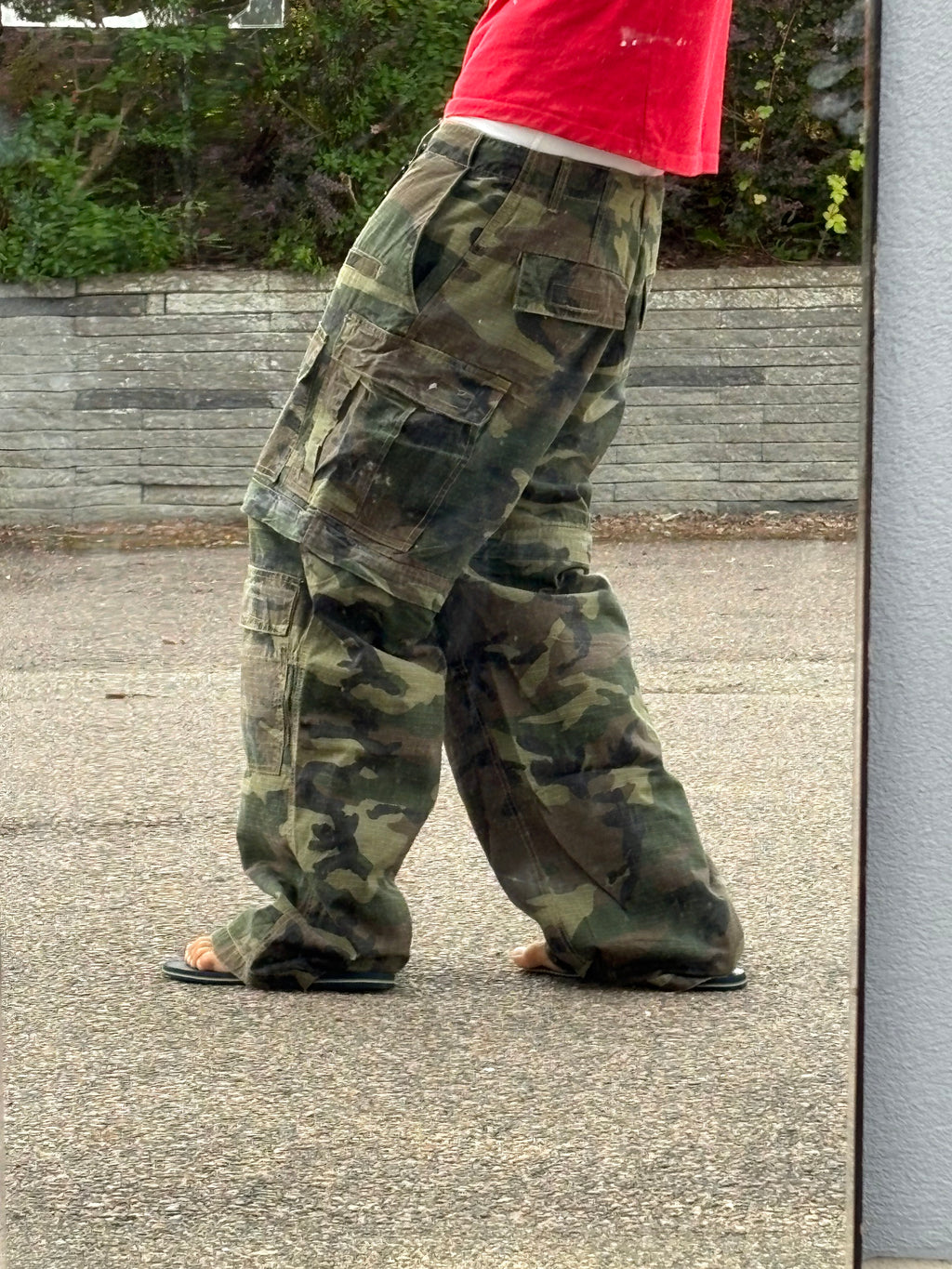 Balenciaga washed Camo cargo pants