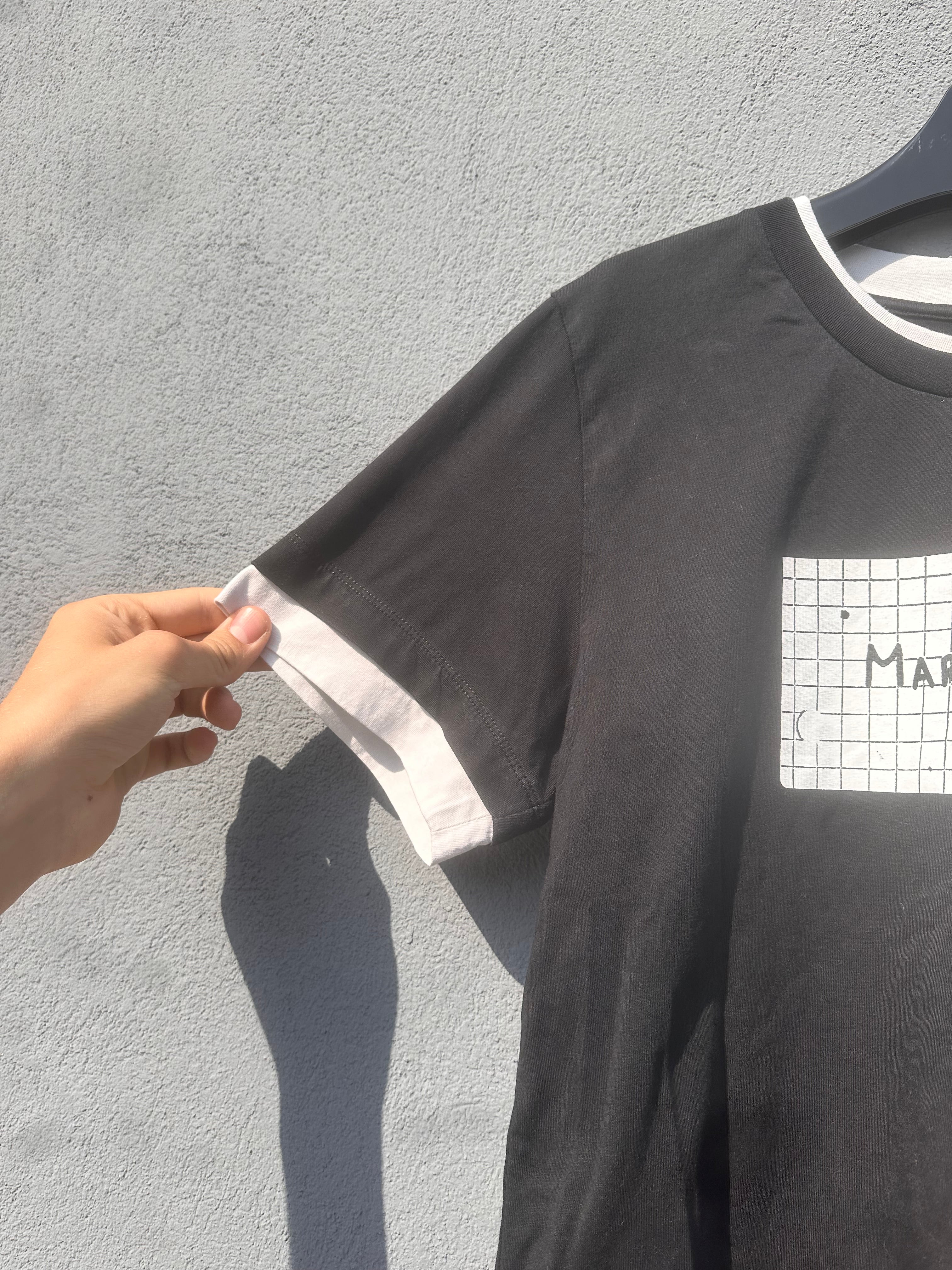 MM6 maison margiela ringer tee Black