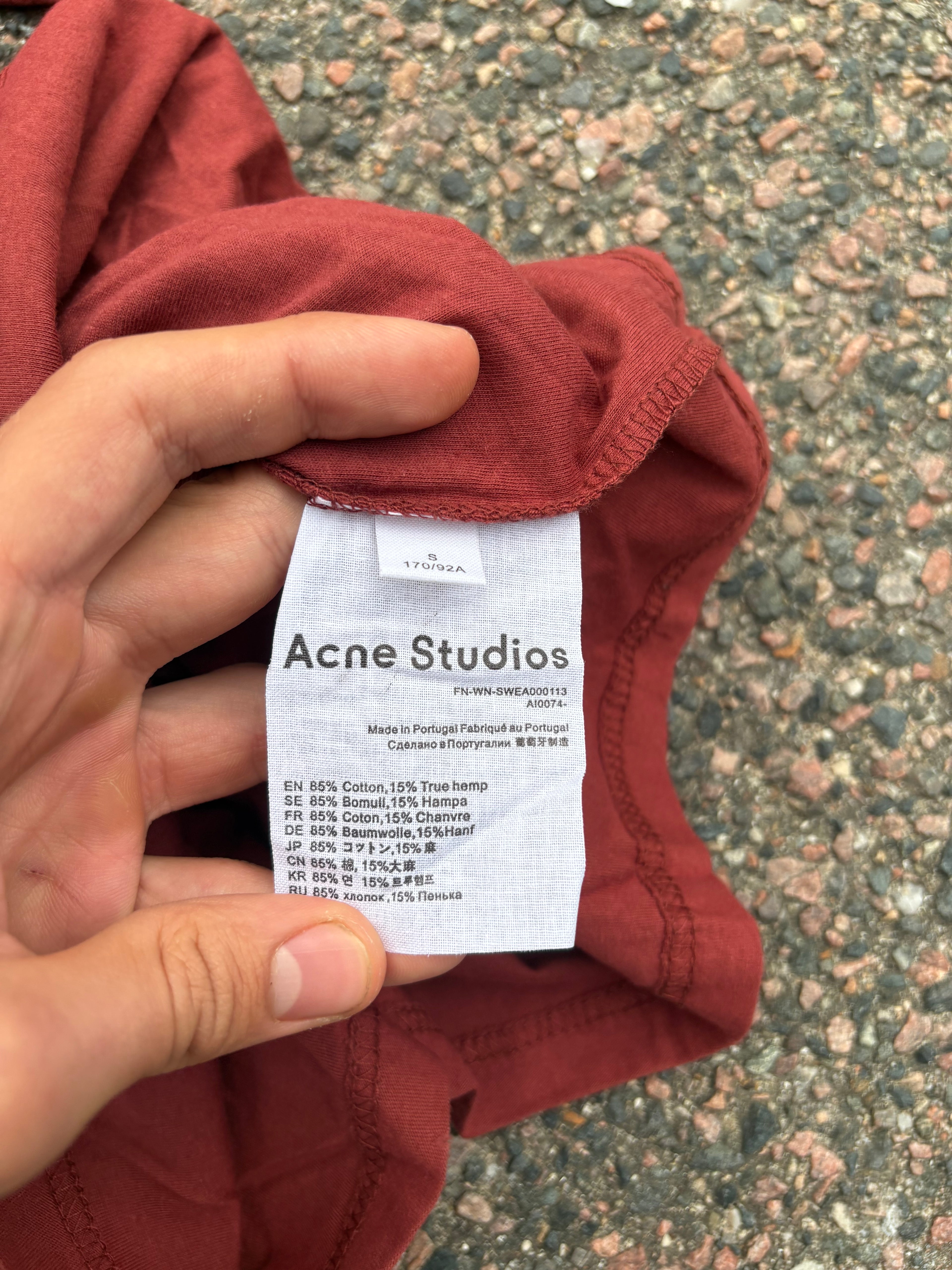 Acne studios faded red pocket tee