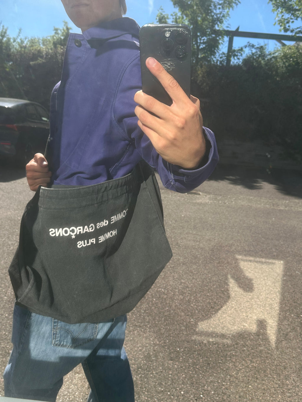 Comme des garcons vintage denim bag
