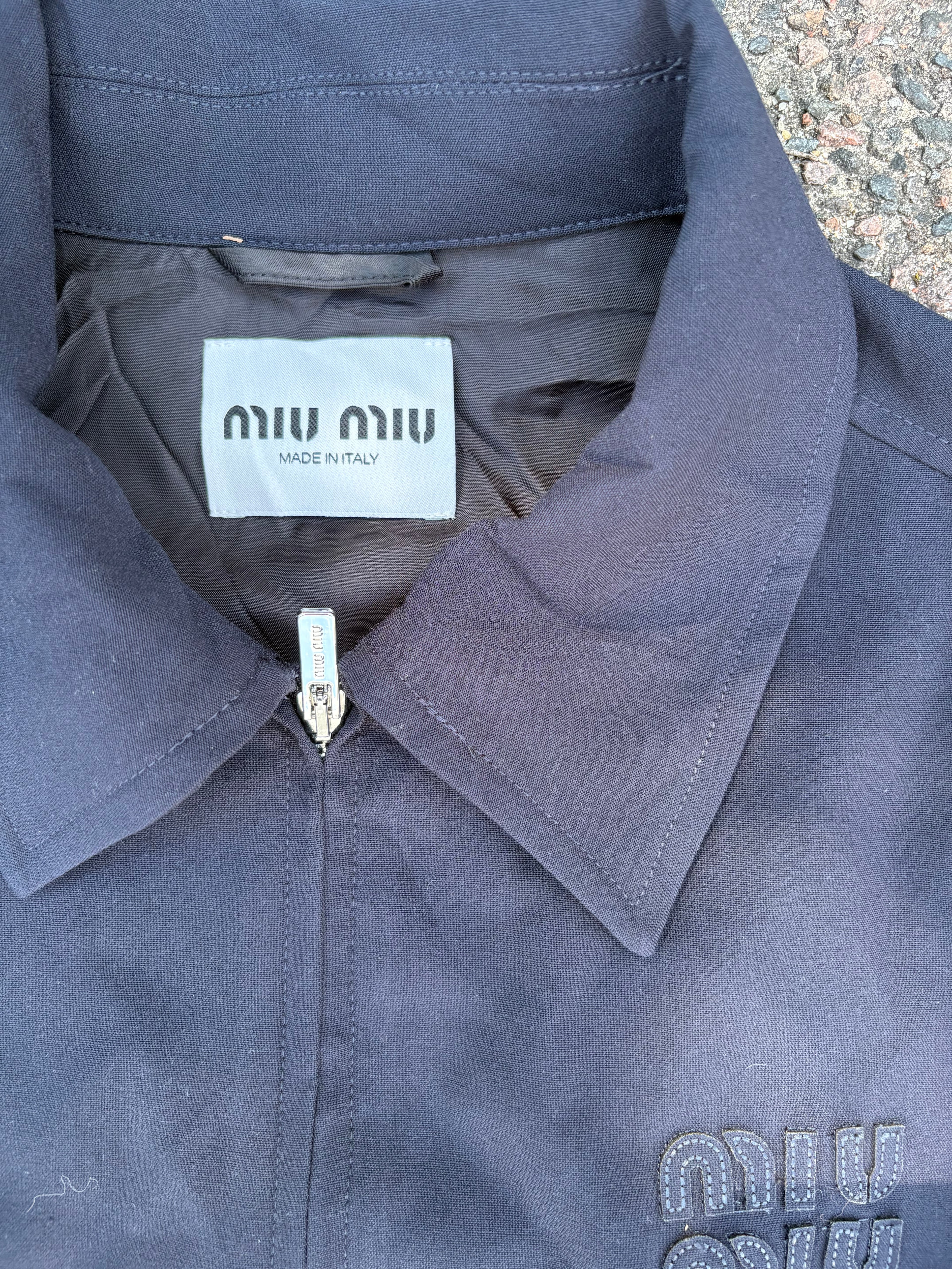 Miu Miu Harrington jacket navy