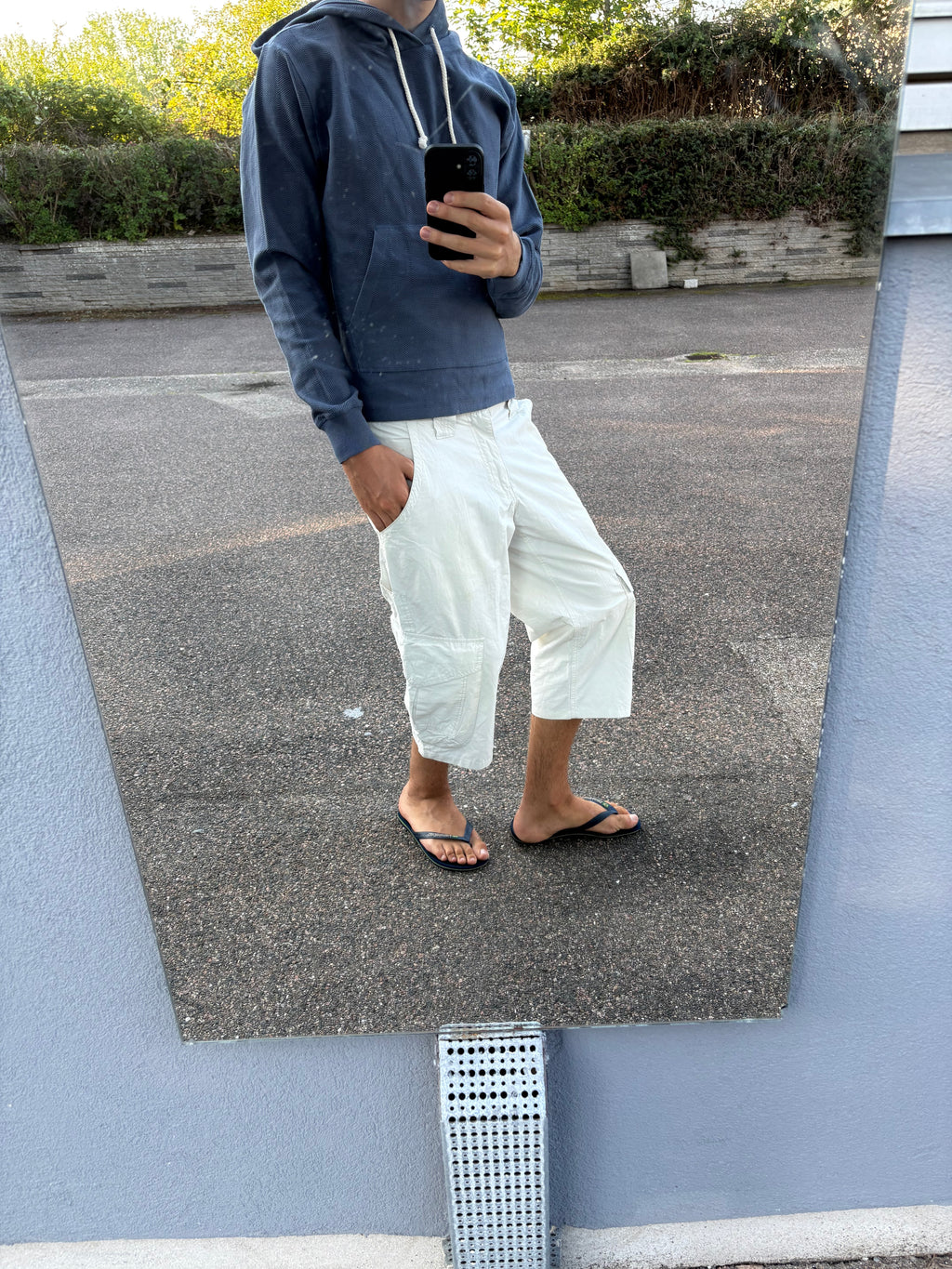 Aime Leon dore cropped blue hoodie