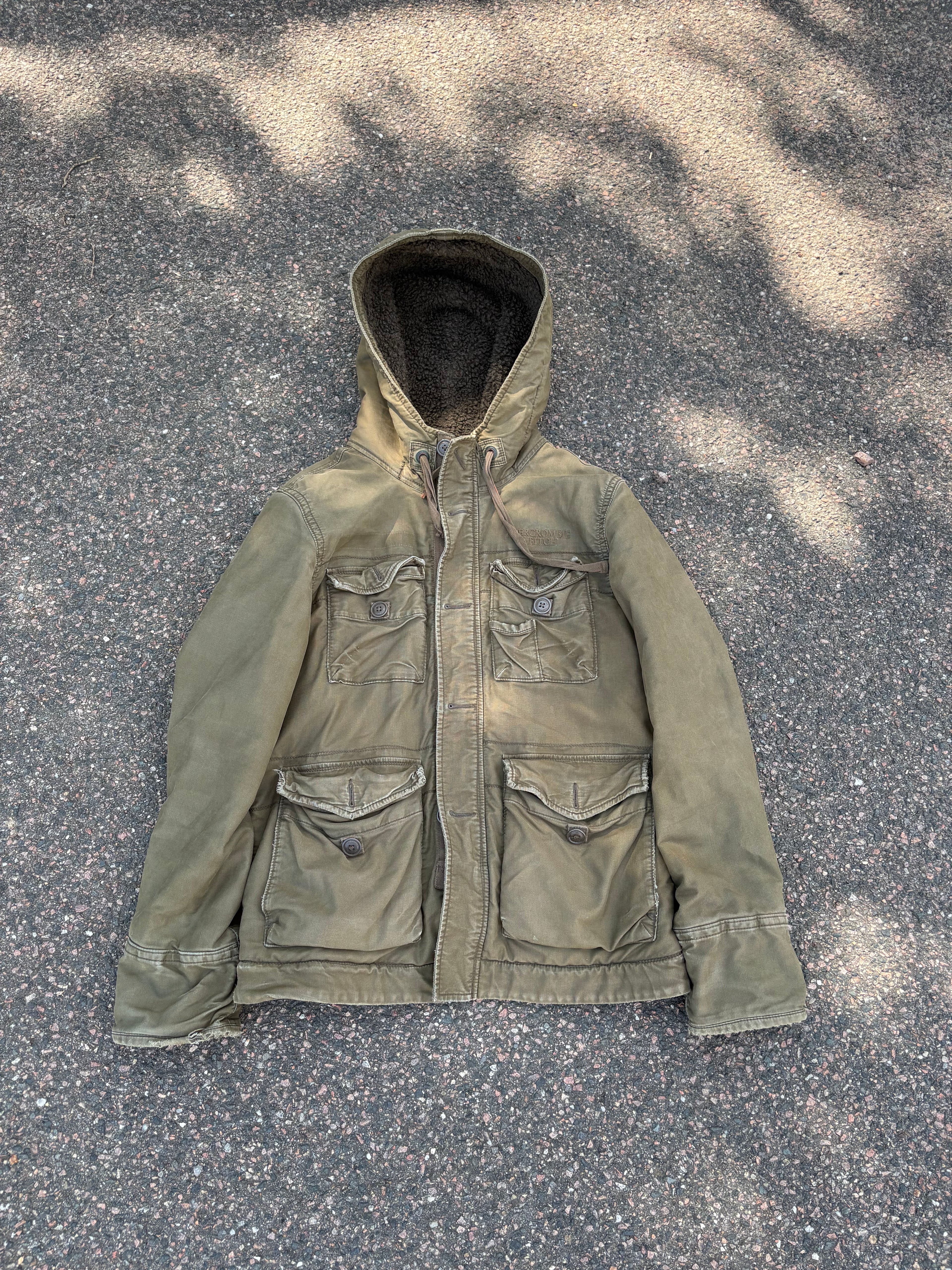 Abercrombie vintage 2000s Ultra heavy Wilcox jacket millitary green