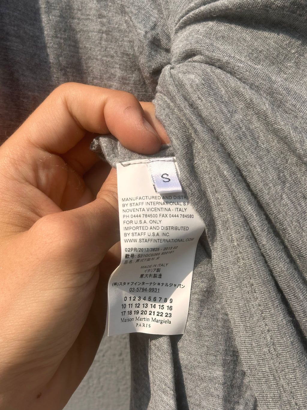 Gray maison margiela tee